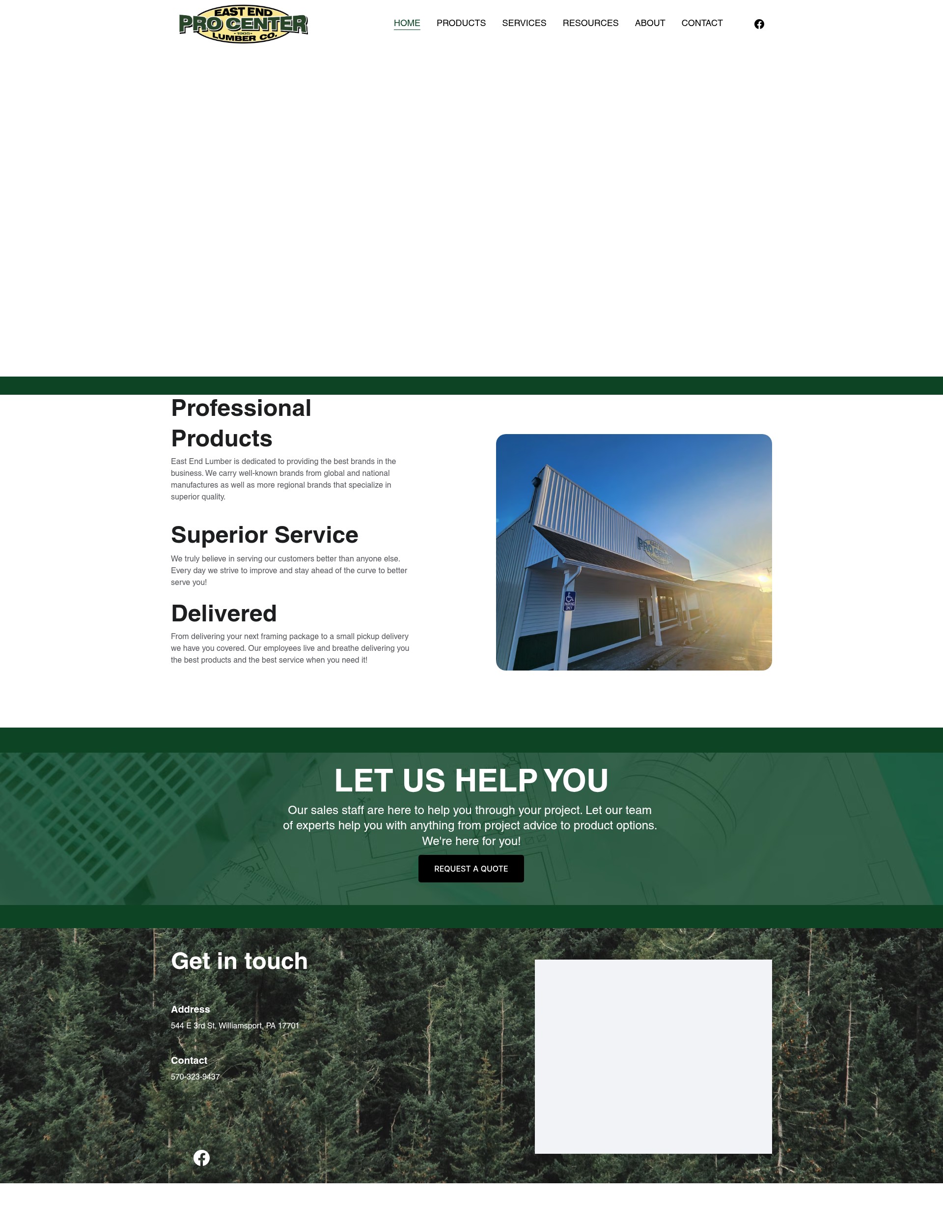 Screenshot of eastendlumber.net