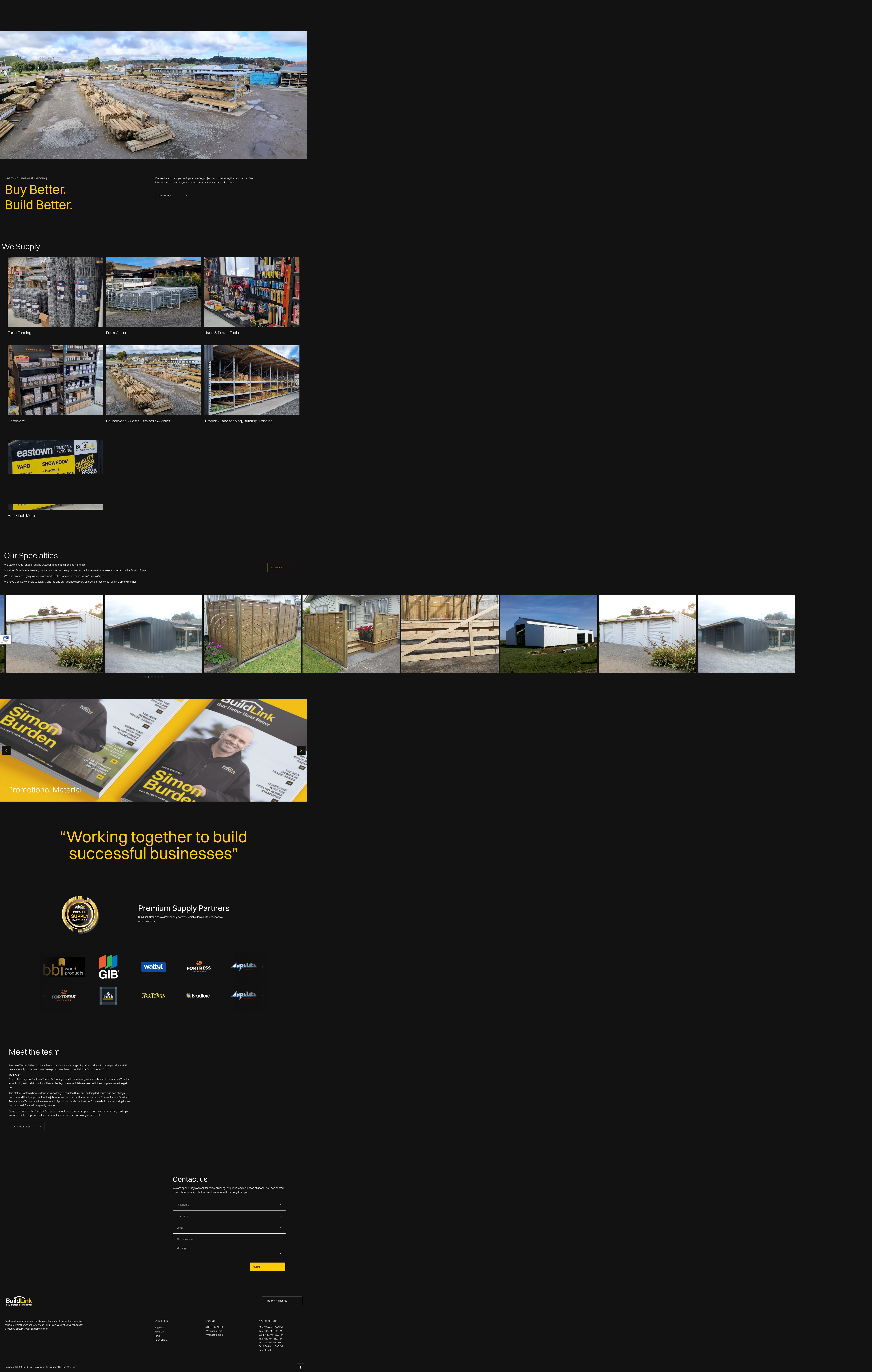 Screenshot of eastownbuildlink.co.nz