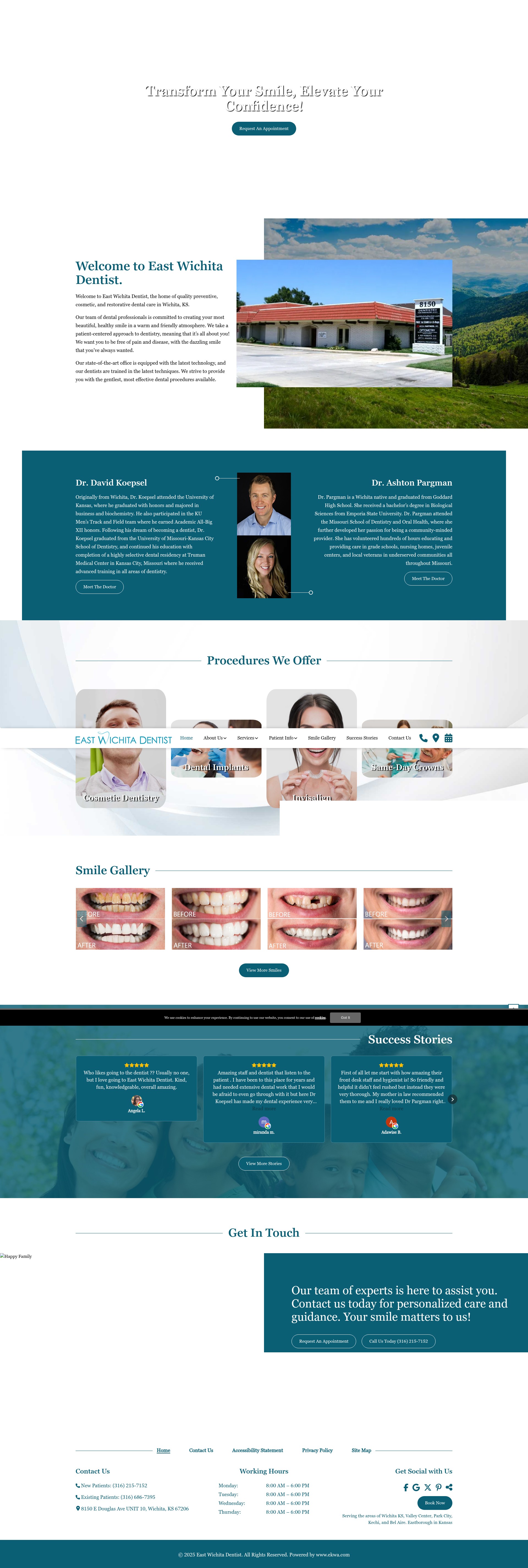 Screenshot of eastwichitadentist.com