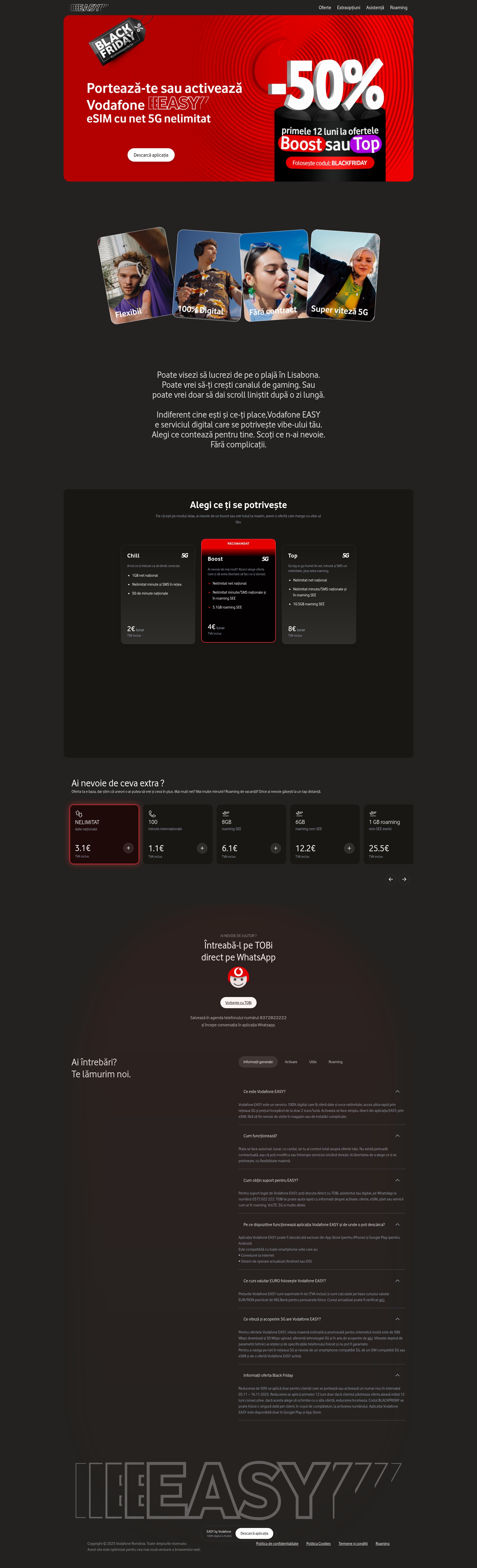 Screenshot of easy.vodafone.ro