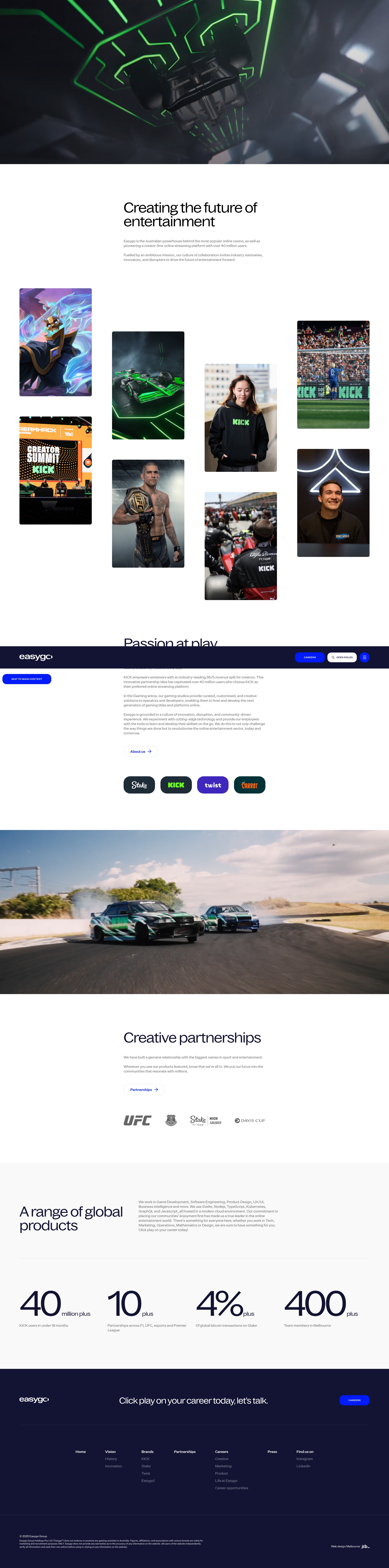 Screenshot of easygo.io