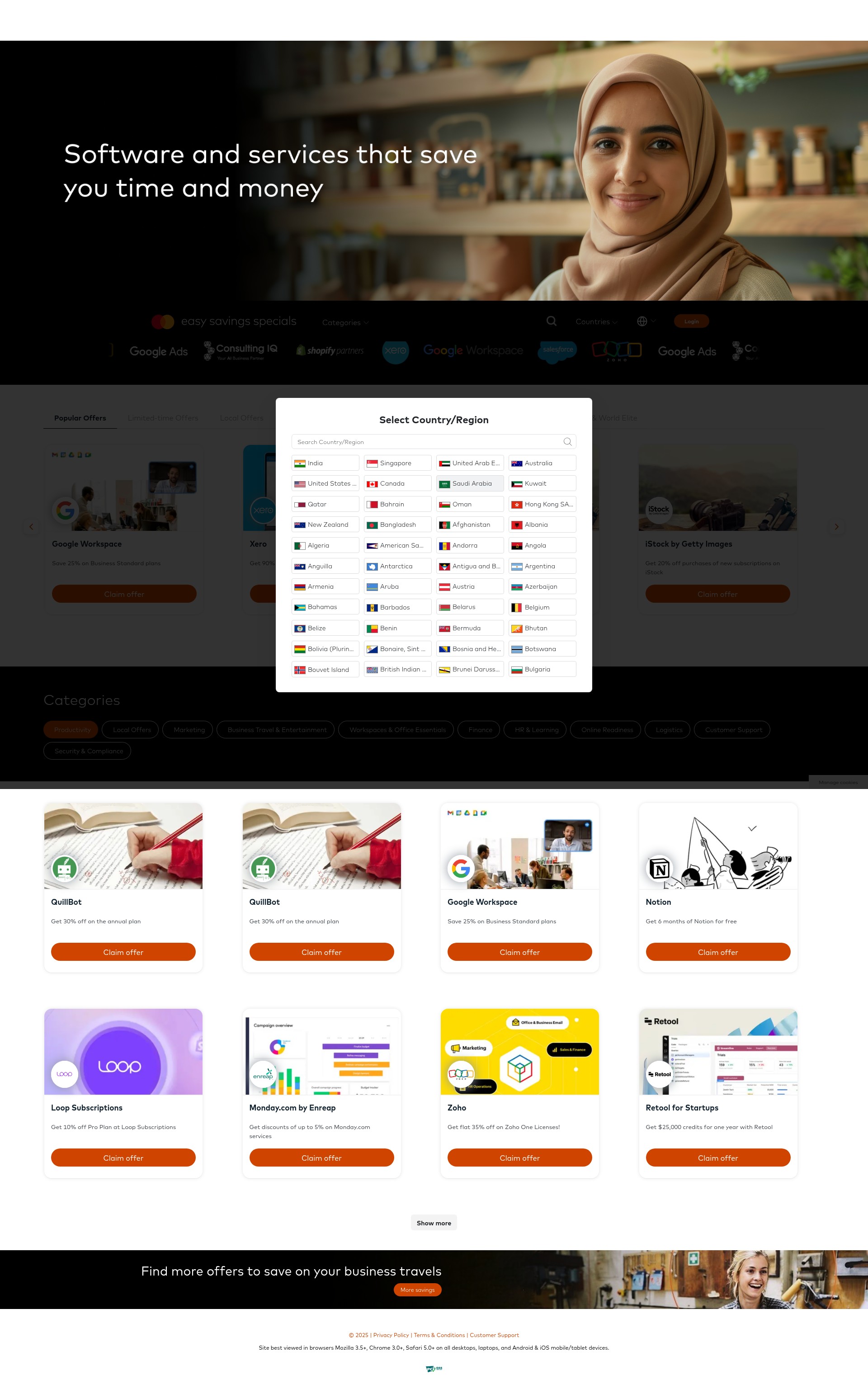 Screenshot of easysavingsspecials.com