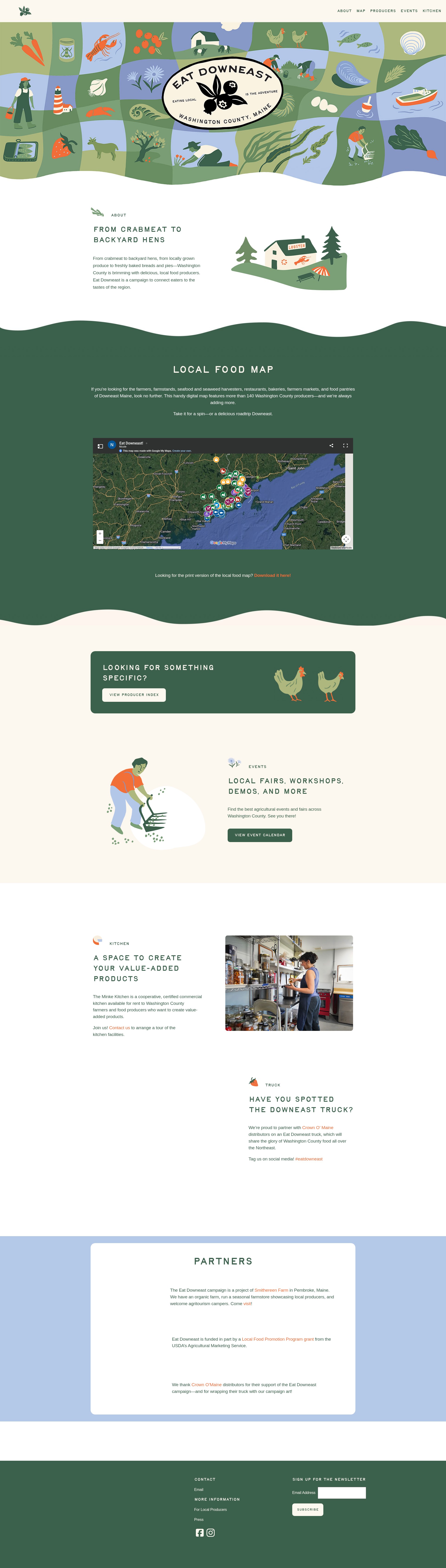 Screenshot of eatdowneast.com
