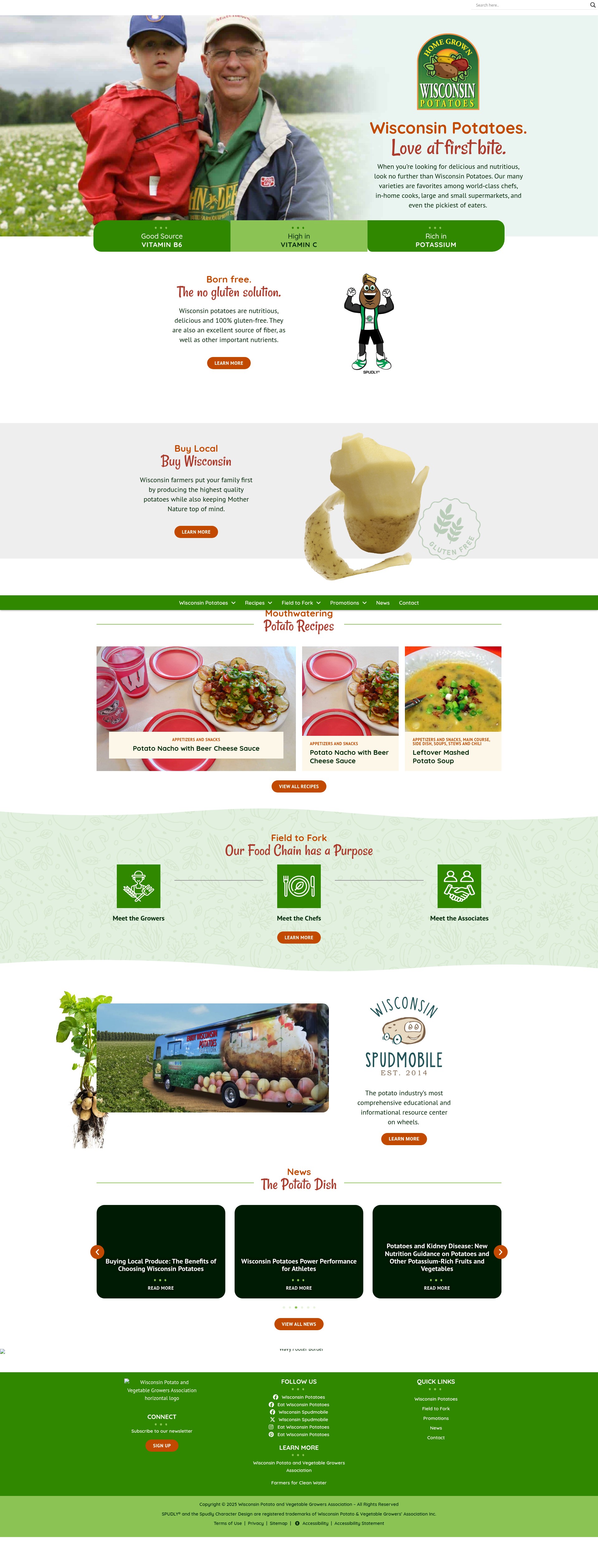 Screenshot of eatwisconsinpotatoes.com