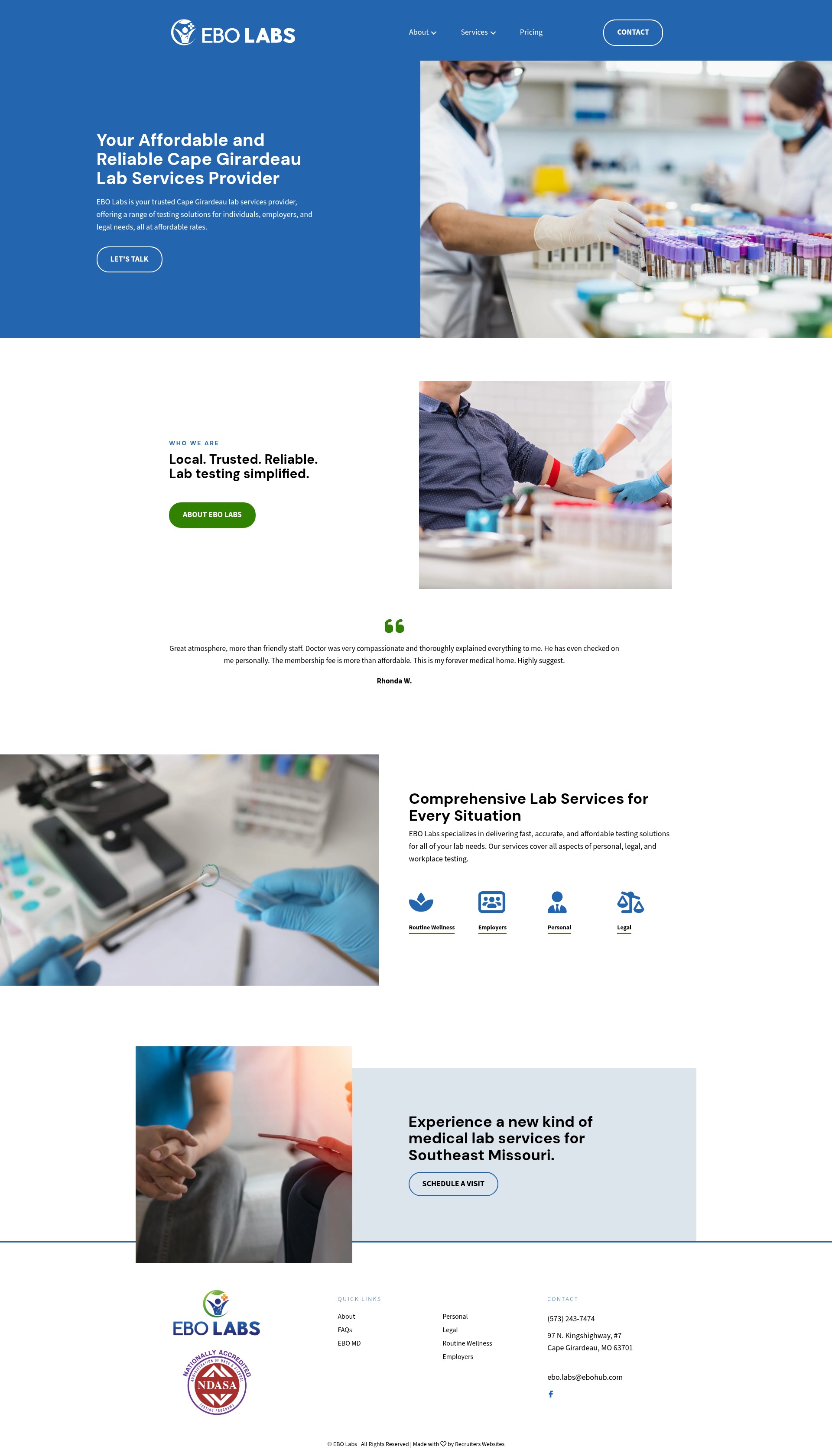 Screenshot of ebolabs.com