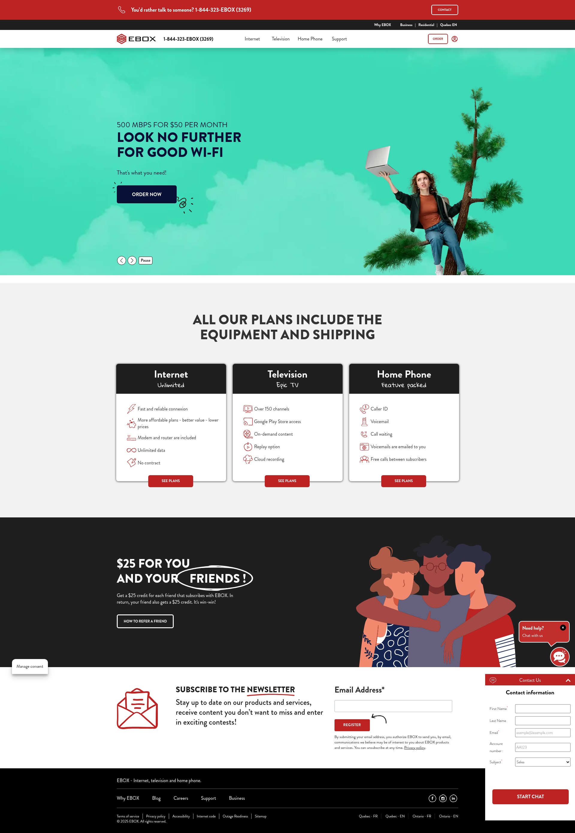 Screenshot of ebox.ca