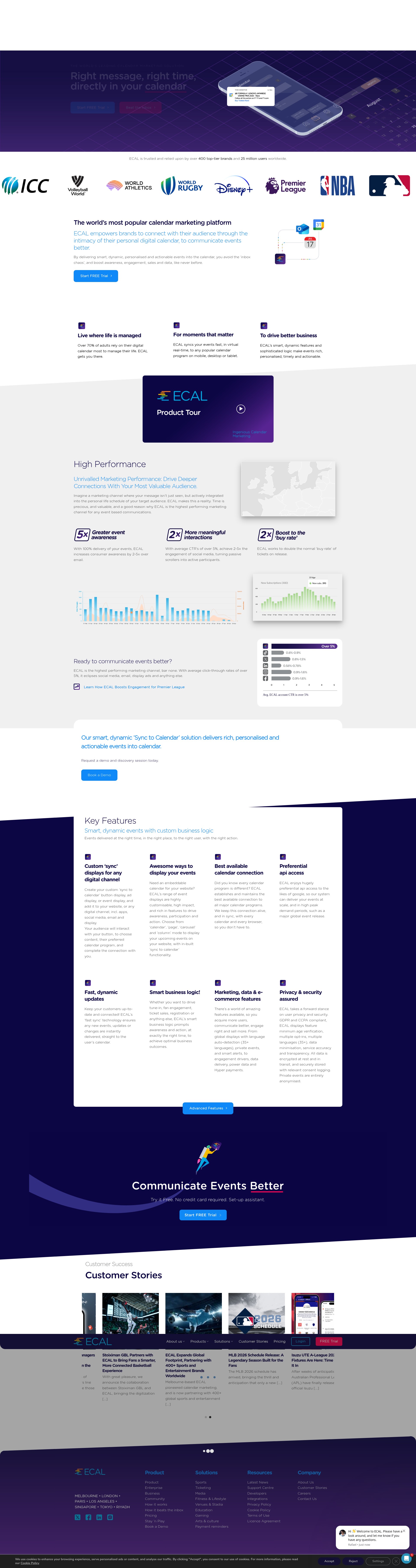 Screenshot of ecal.com