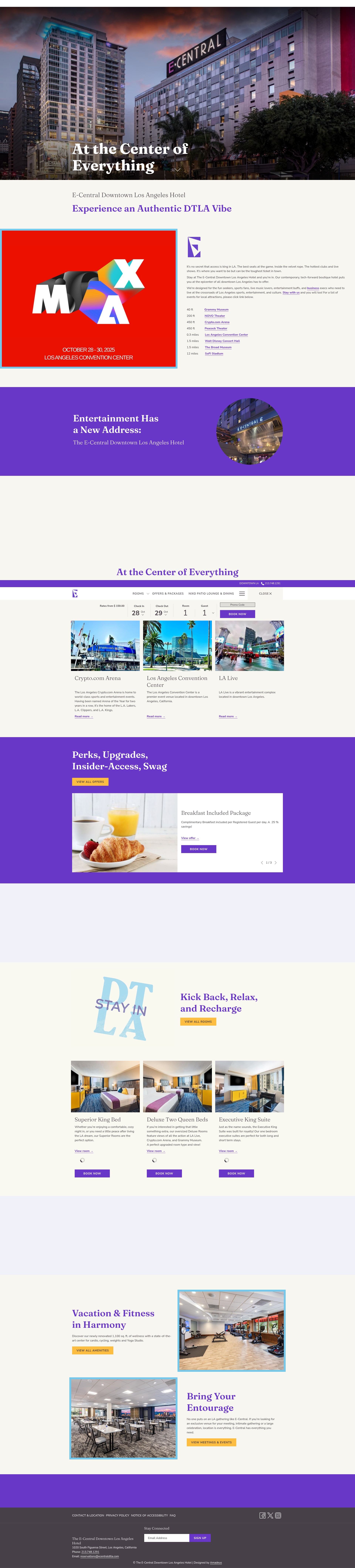 Screenshot of ecentralhotel.com