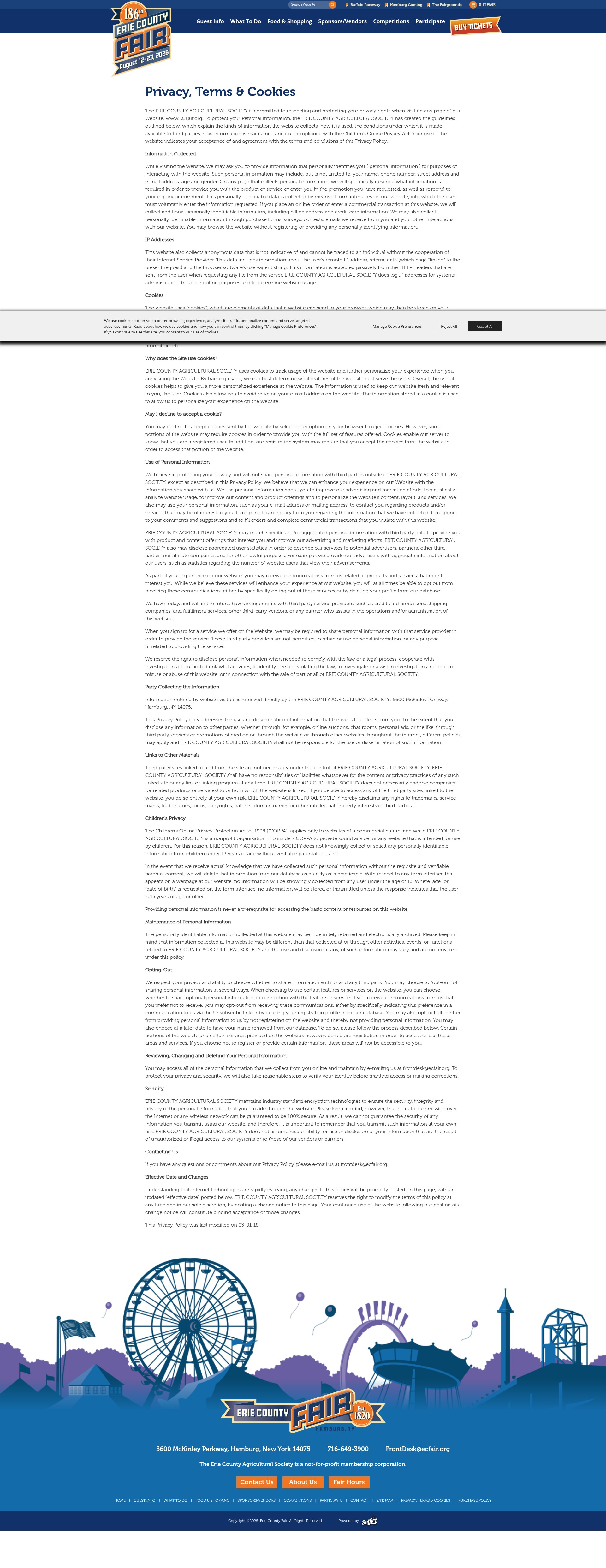 Screenshot of ecfair.org