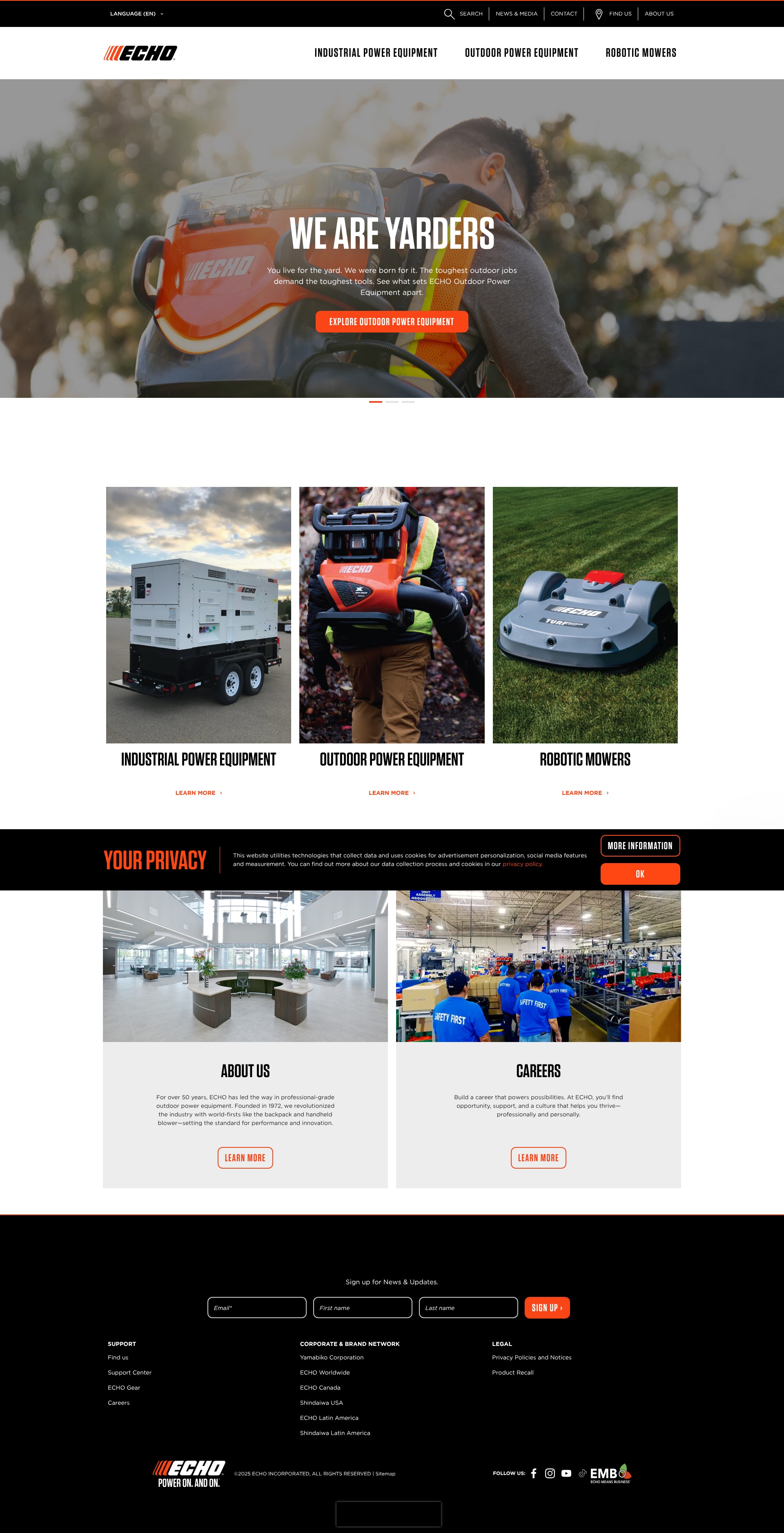 Screenshot of echo-usa.com