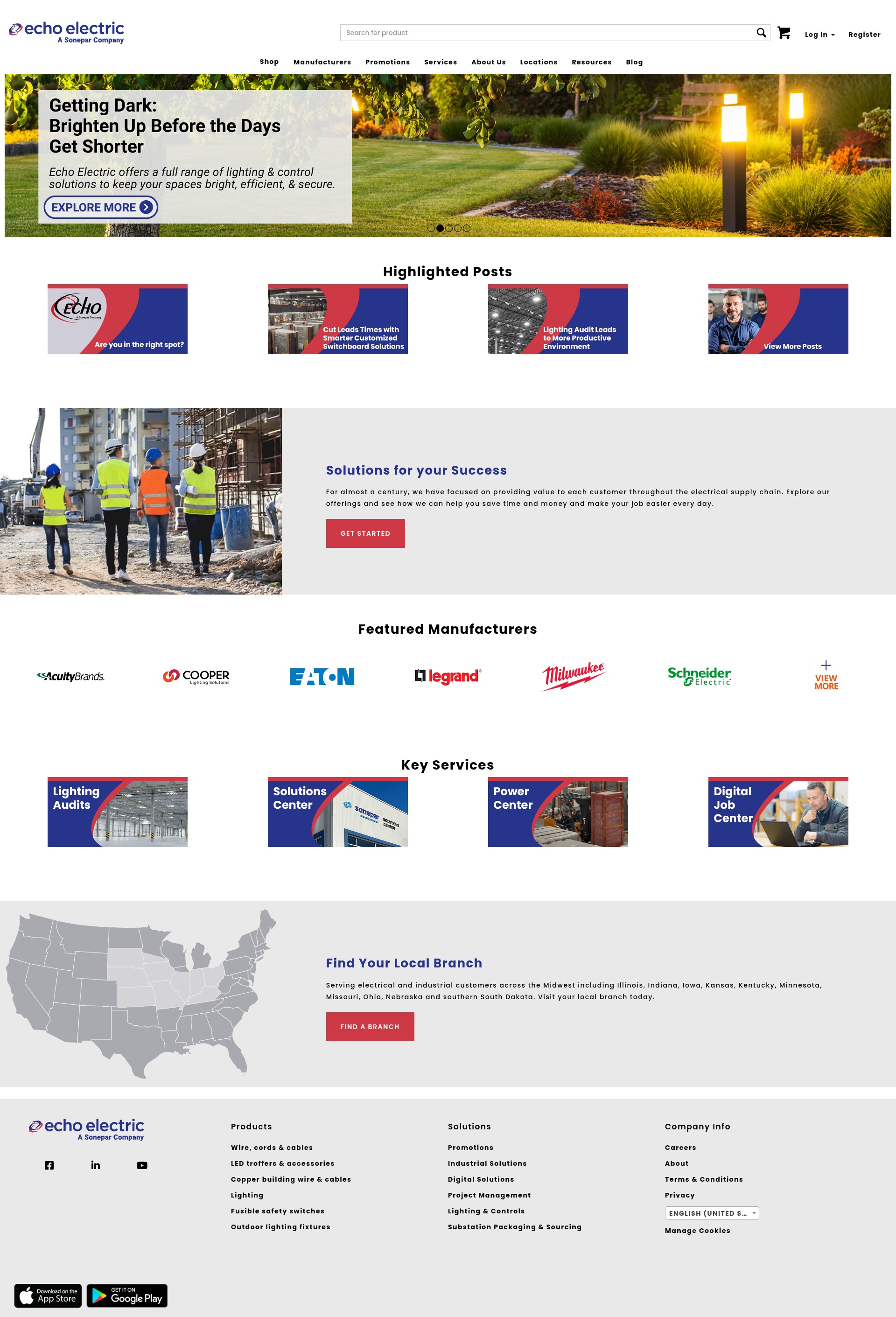 Screenshot of echoelectric.com