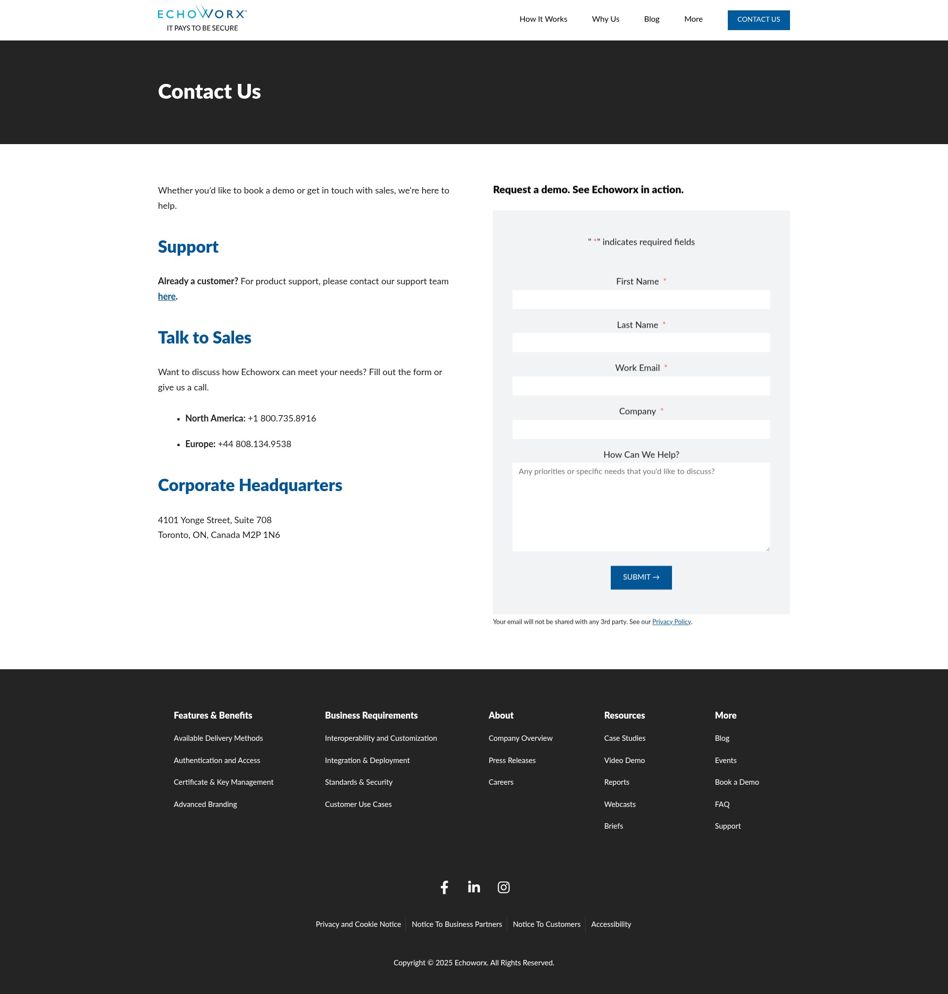 Screenshot of echoworx.com