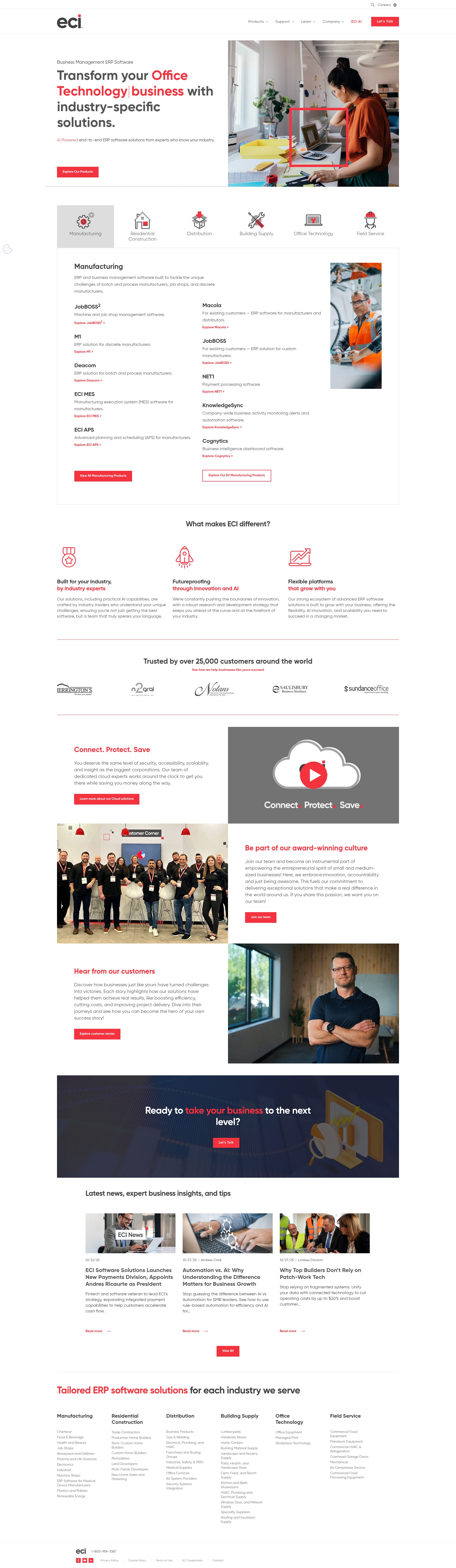 Screenshot of ecisolutions.com