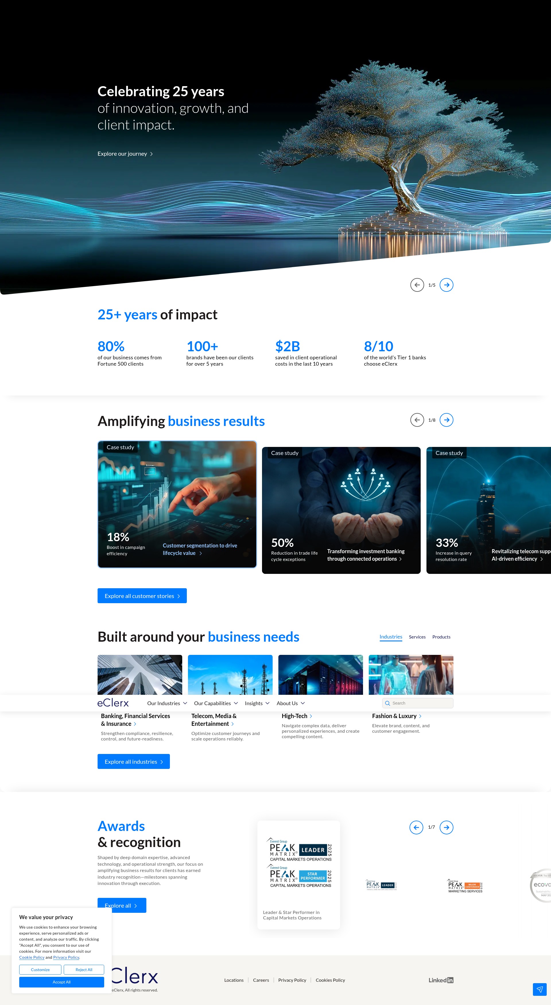 Screenshot of eclerx.com
