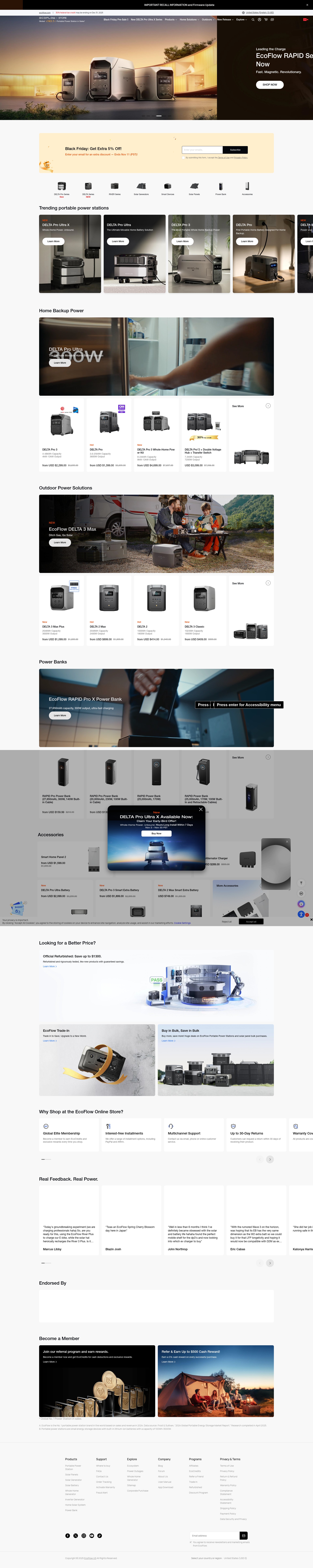Screenshot of ecoflow.com