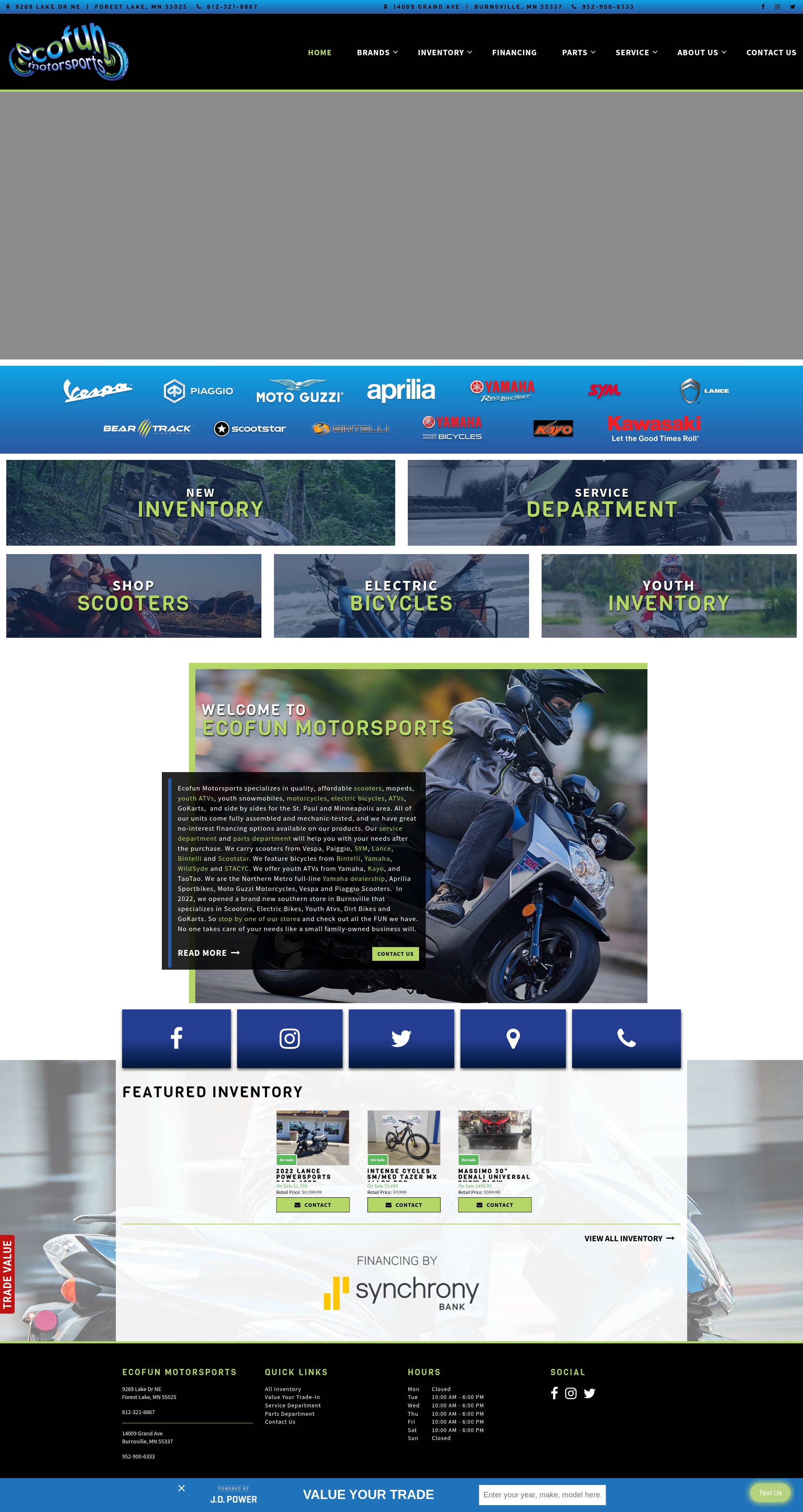 Screenshot of ecofunmotorsports.com