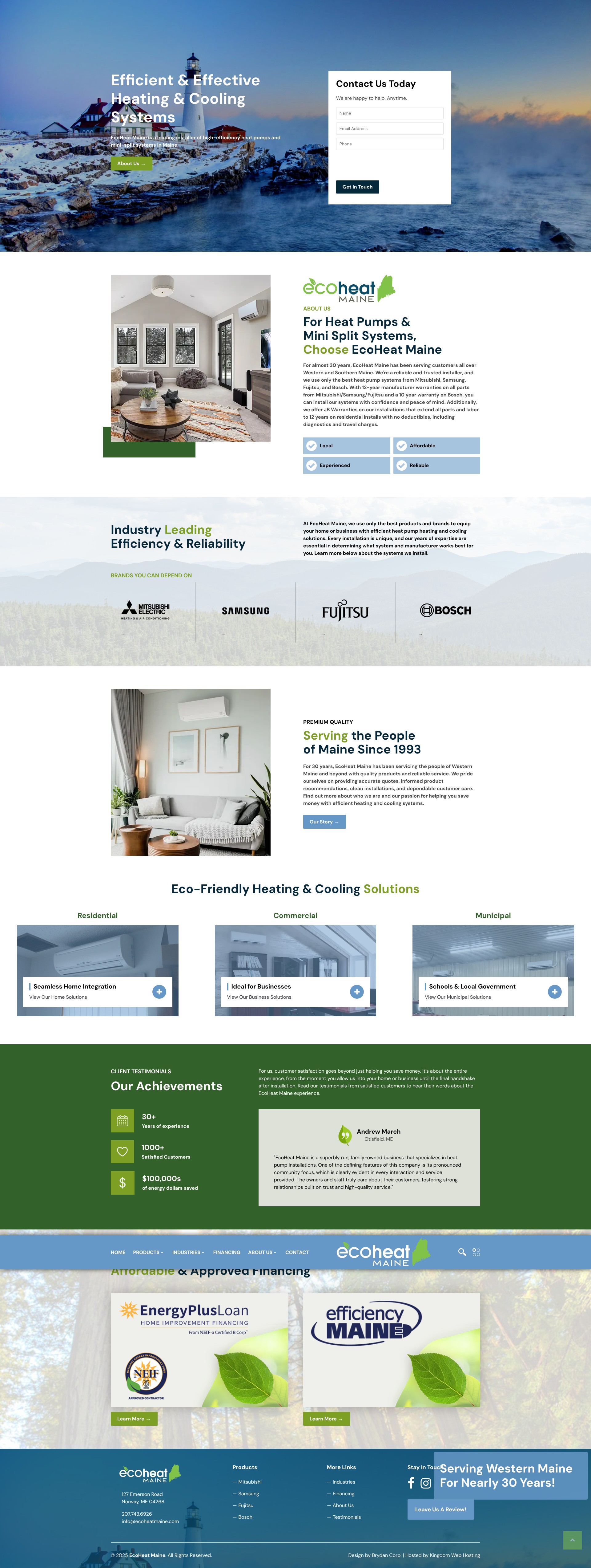 Screenshot of ecoheatmaine.com