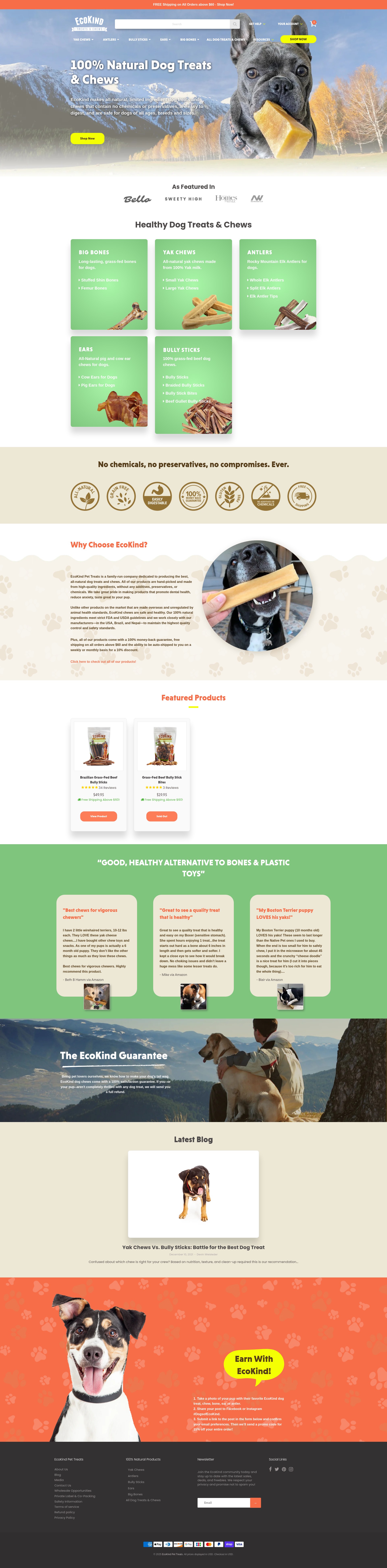 Screenshot of ecokindpettreats.com