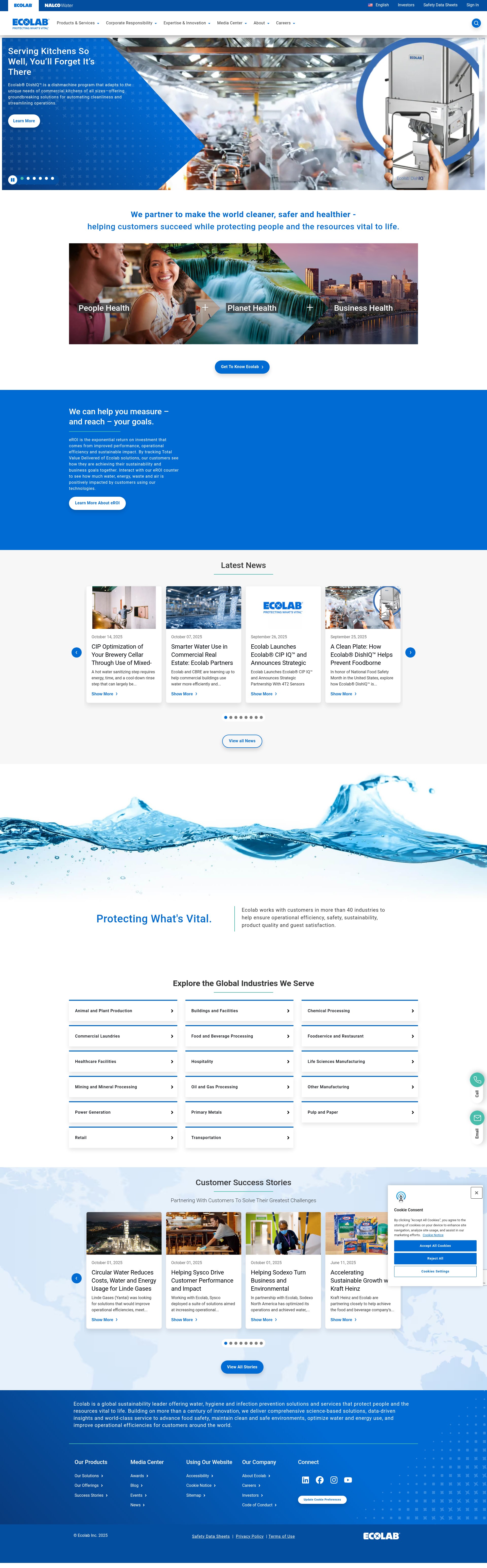 Screenshot of ecolab.com