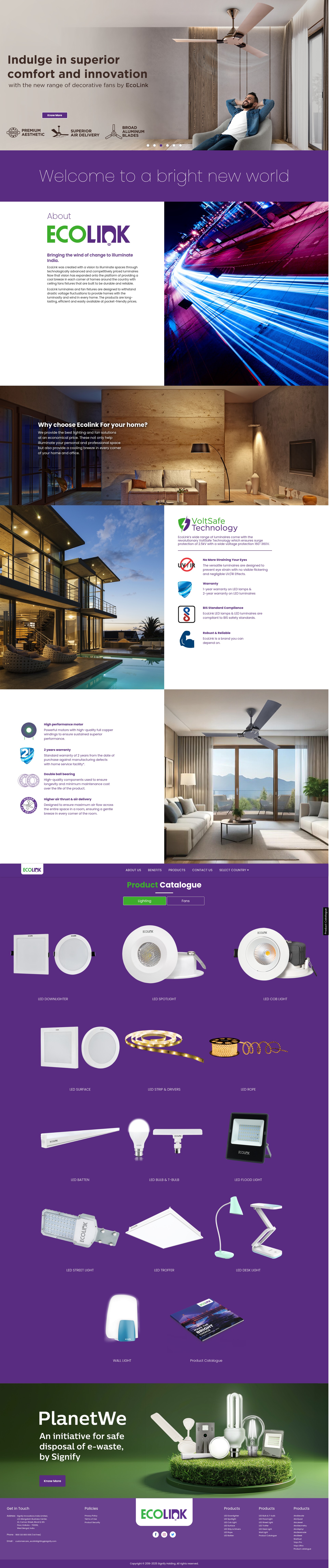 Screenshot of ecolinklighting.in