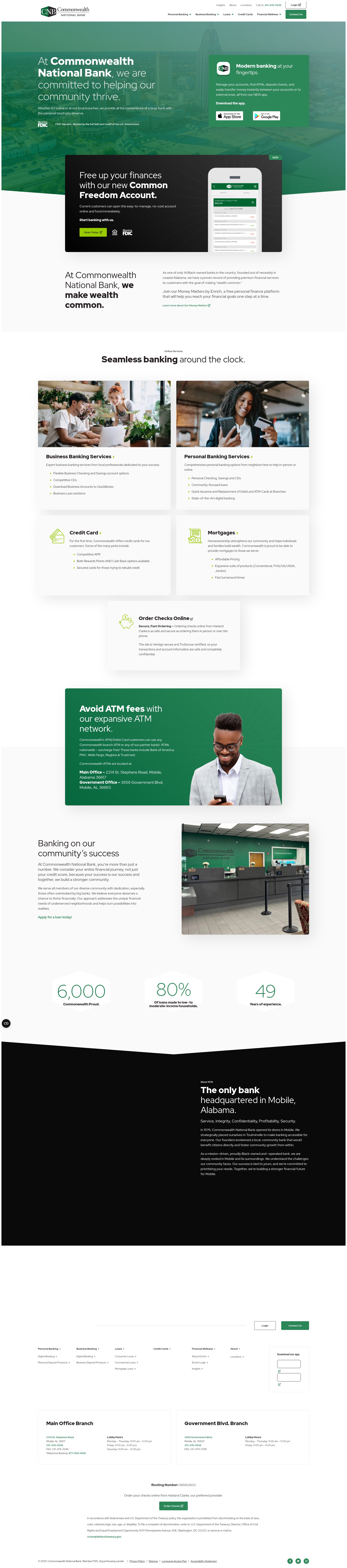 Screenshot of ecommonwealthbank.com