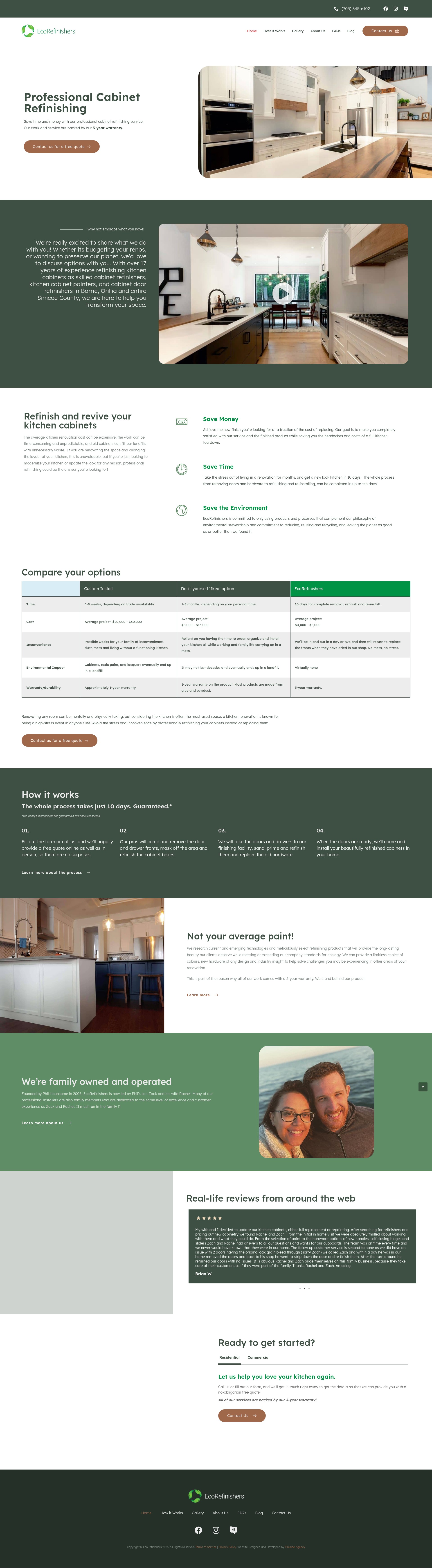 Screenshot of ecorefinishers.com