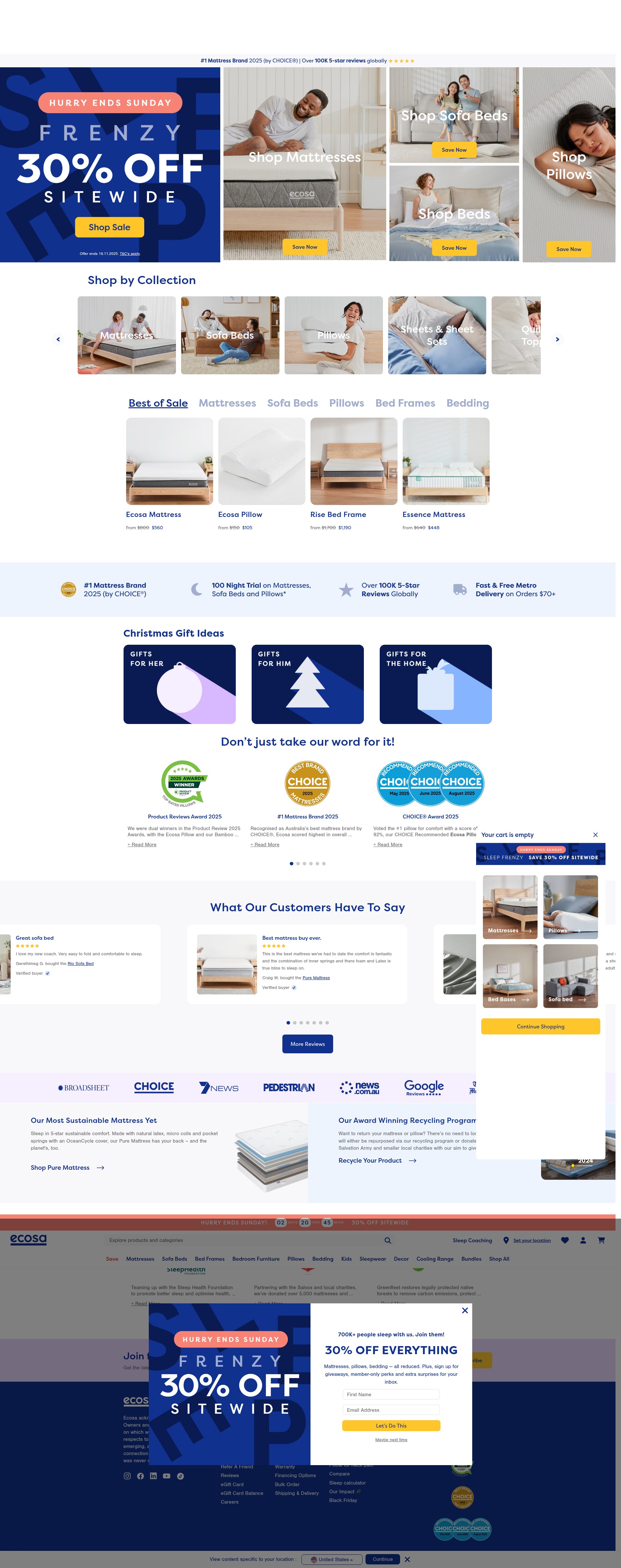 Screenshot of ecosa.com.au