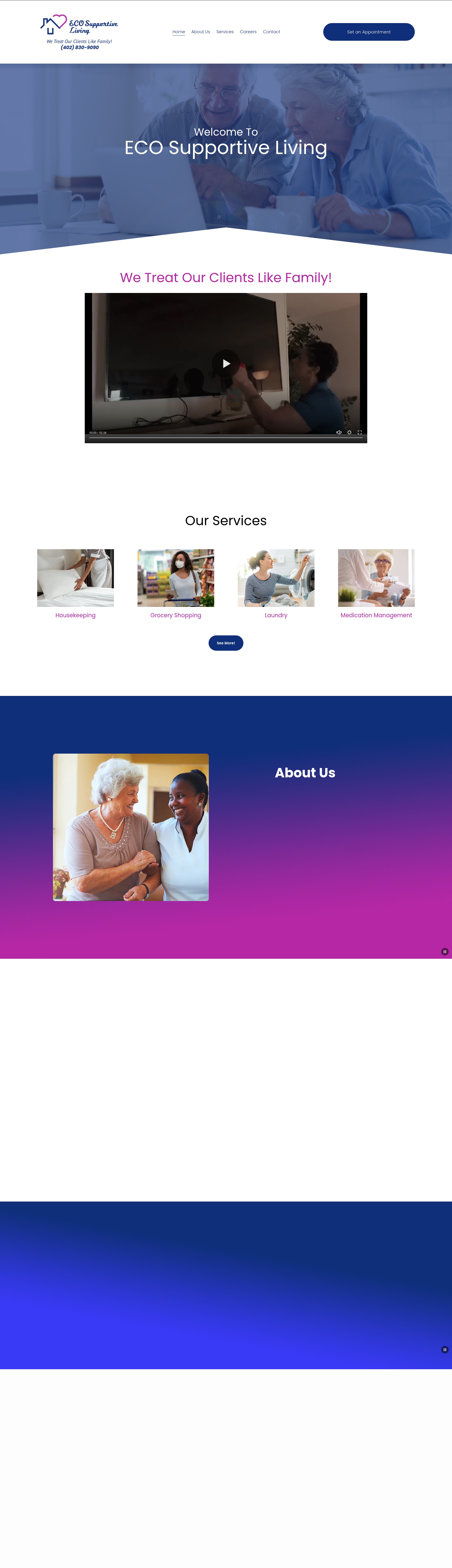 Screenshot of ecosupportiveliving.com