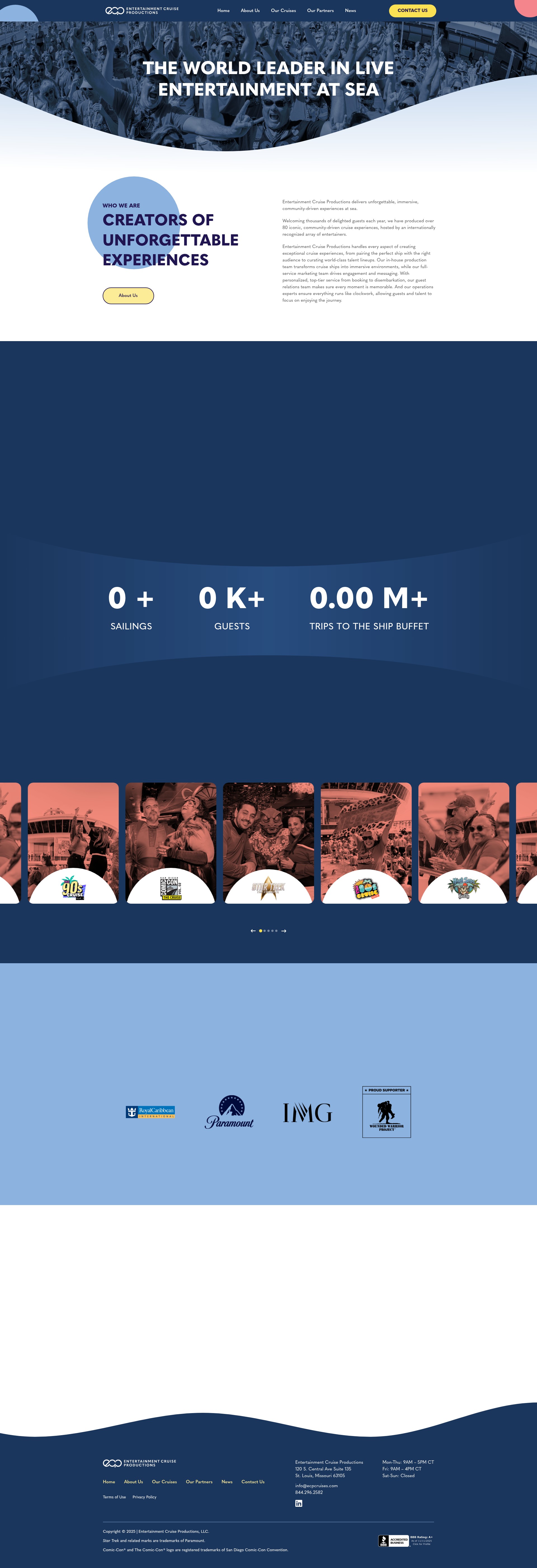 Screenshot of ecpcruises.com