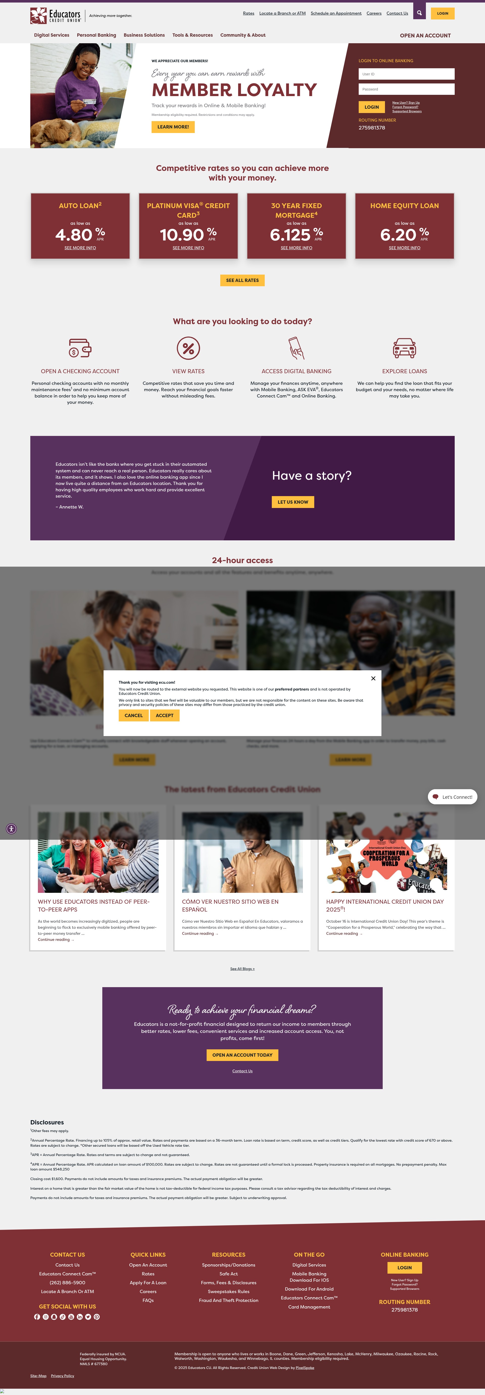 Screenshot of ecu.com