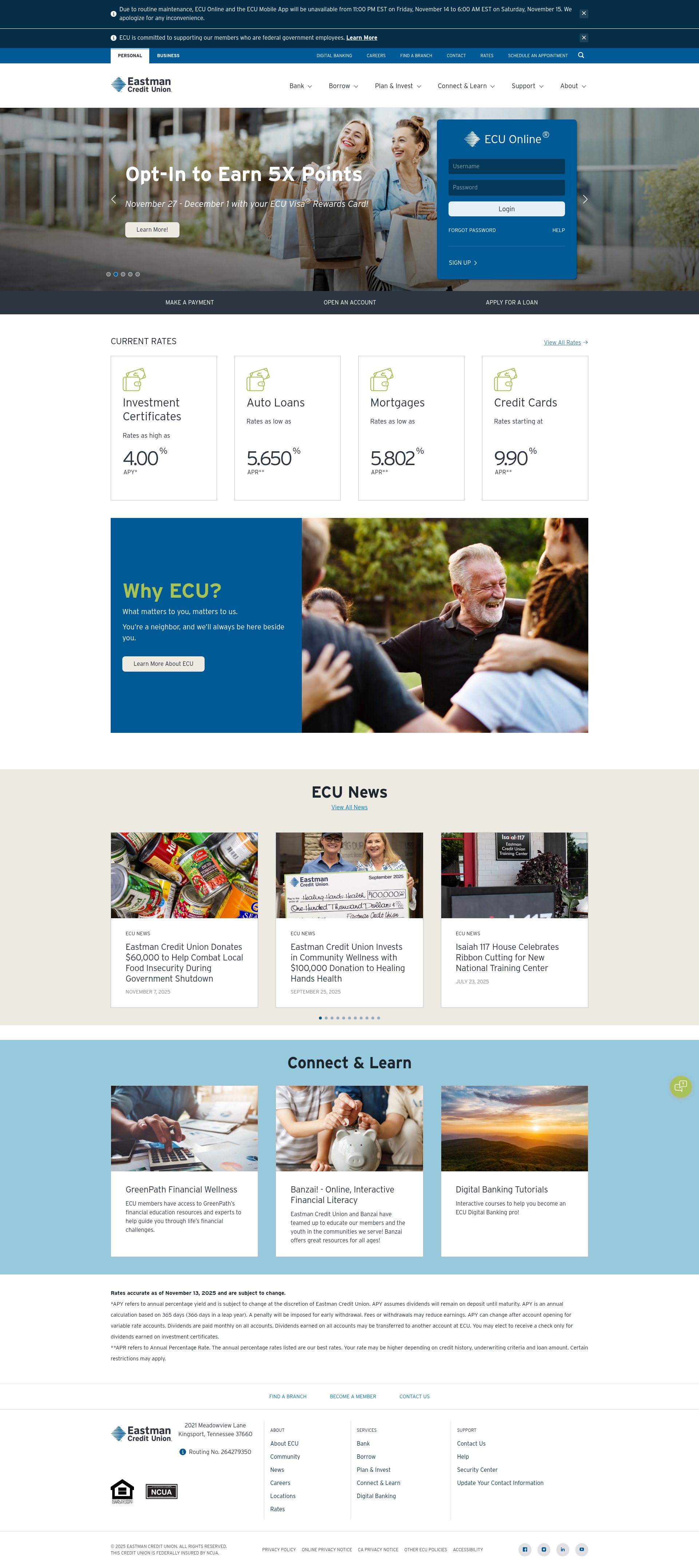 Screenshot of ecu.org