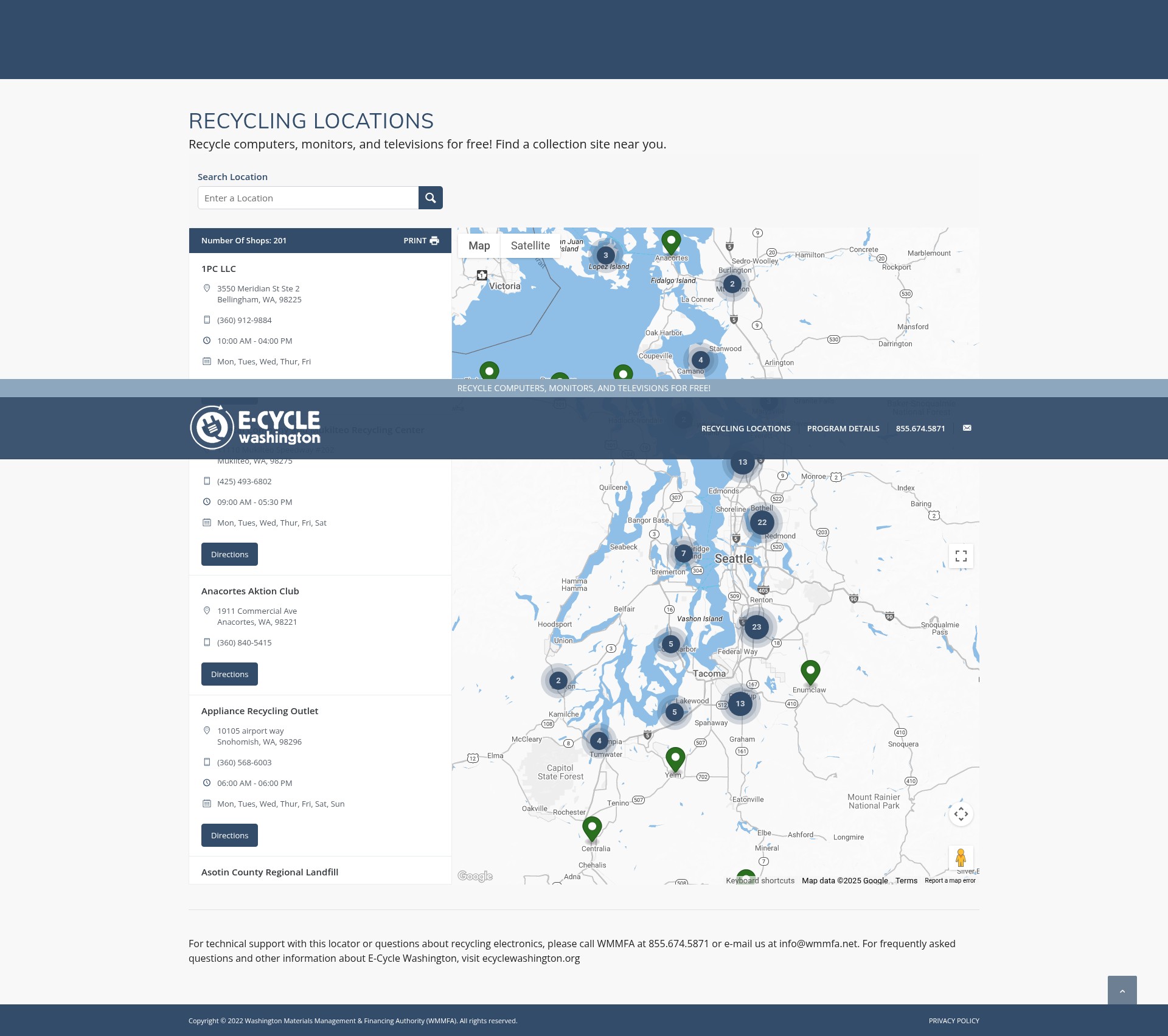 Screenshot of ecyclewa.org