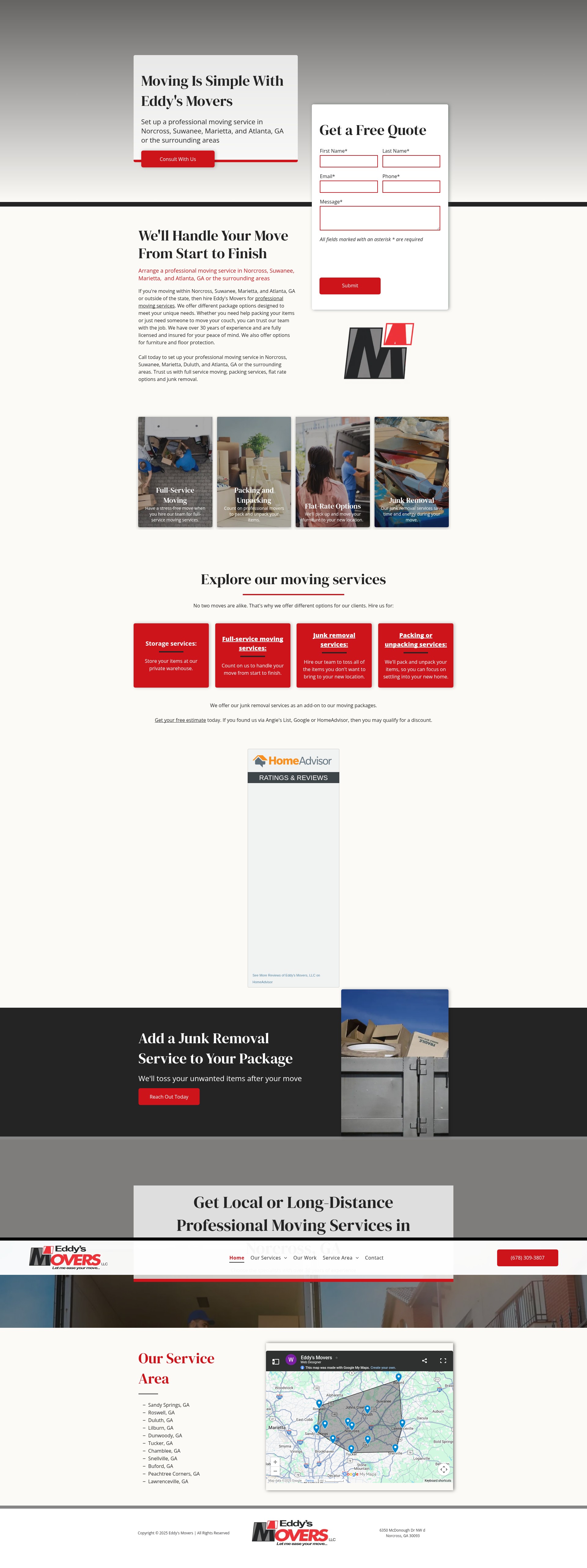 Screenshot of eddysmoversatl.net