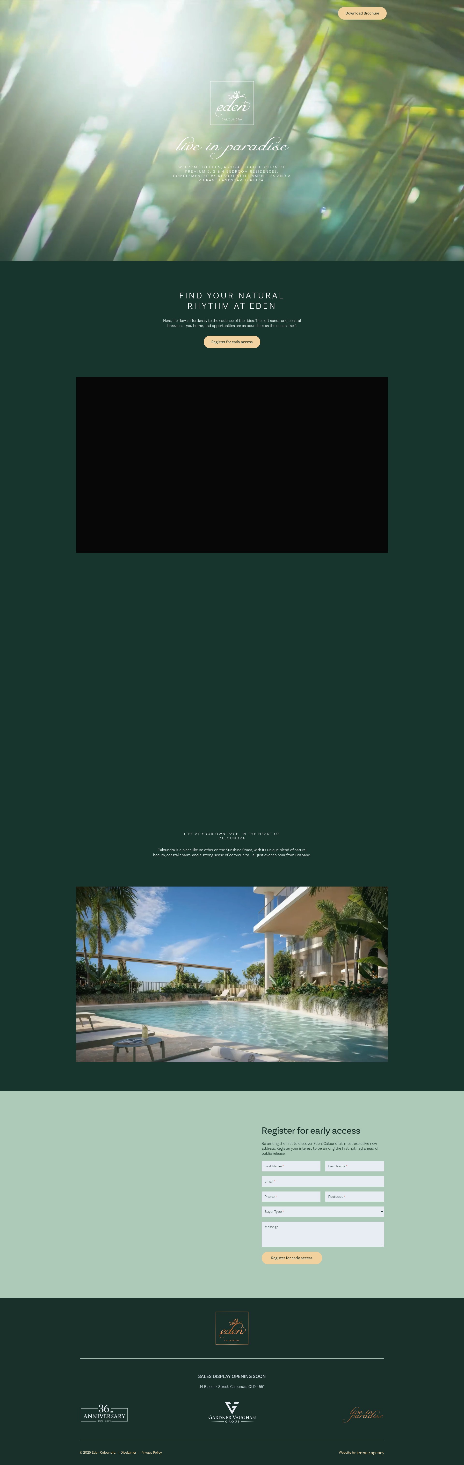Screenshot of edencaloundra.com.au