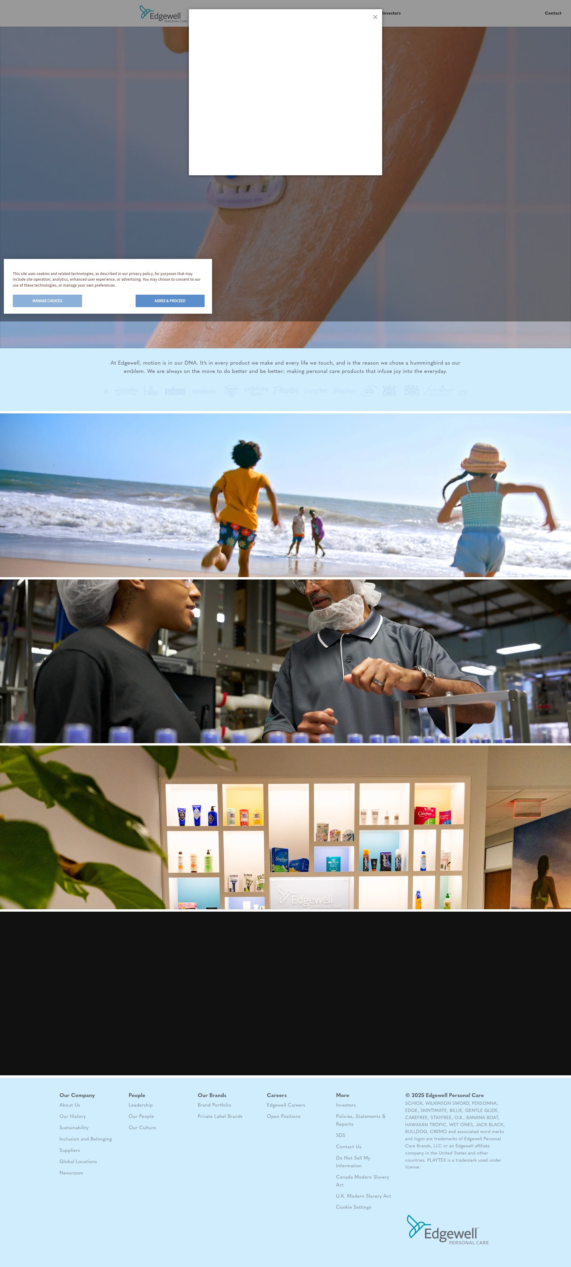 Screenshot of edgewell.com