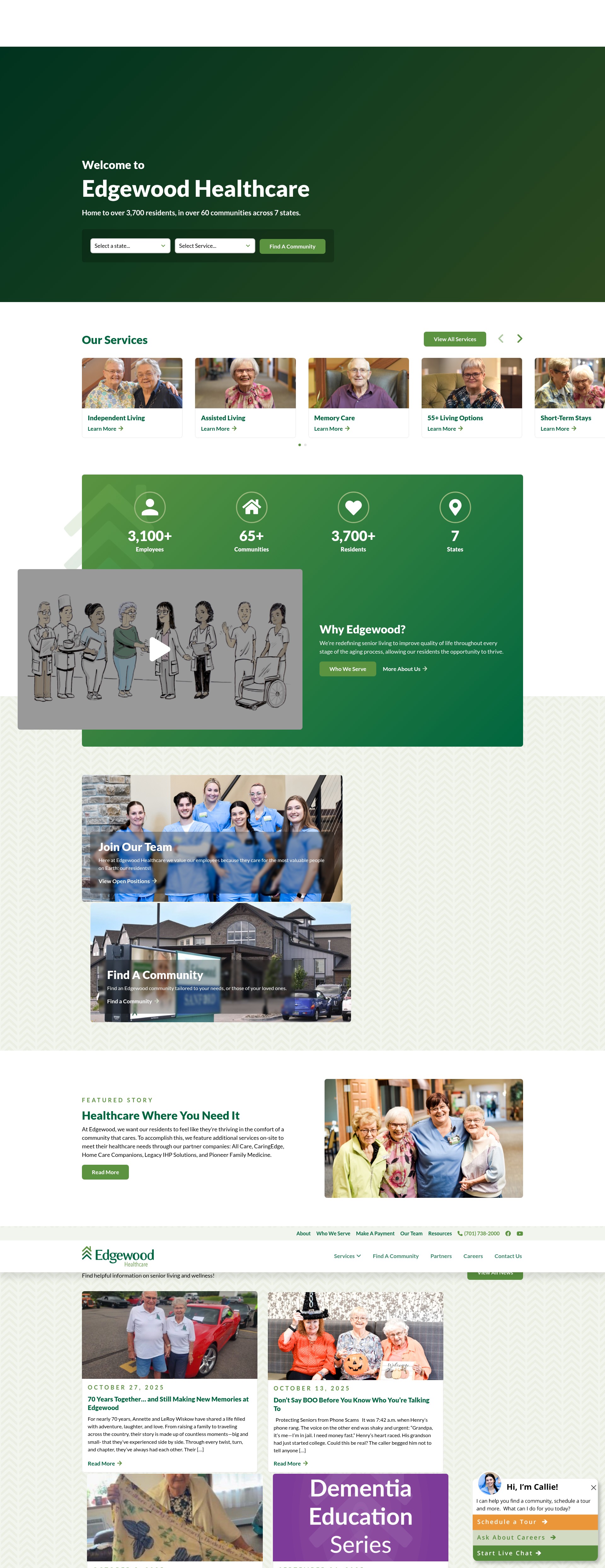 Screenshot of edgewoodhealthcare.com