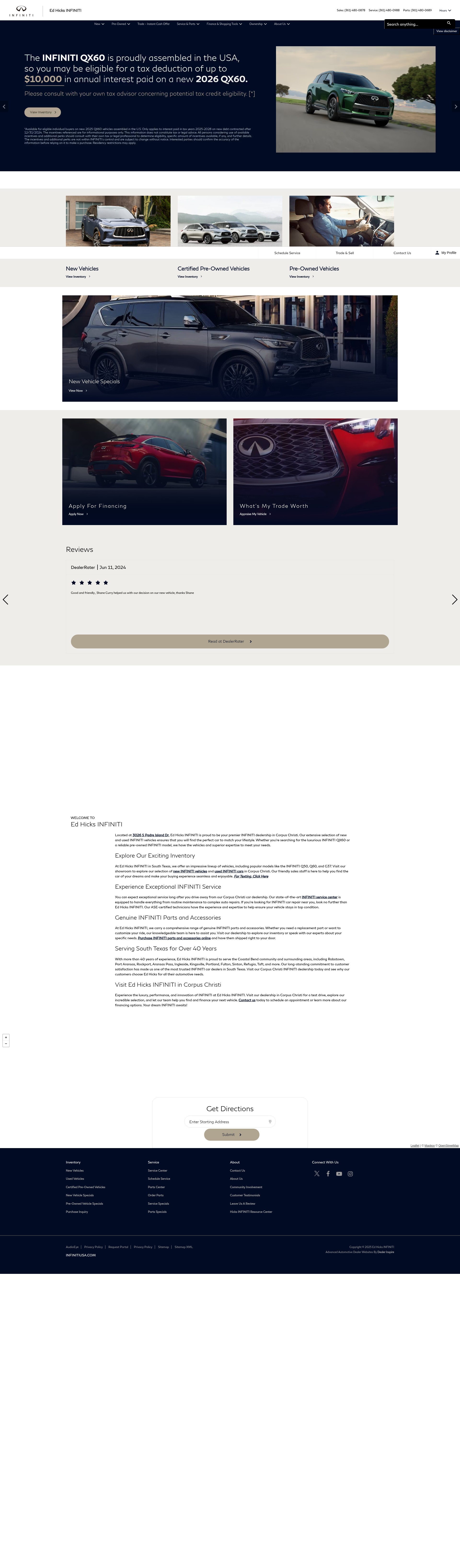 Screenshot of edhicksinfiniti.com