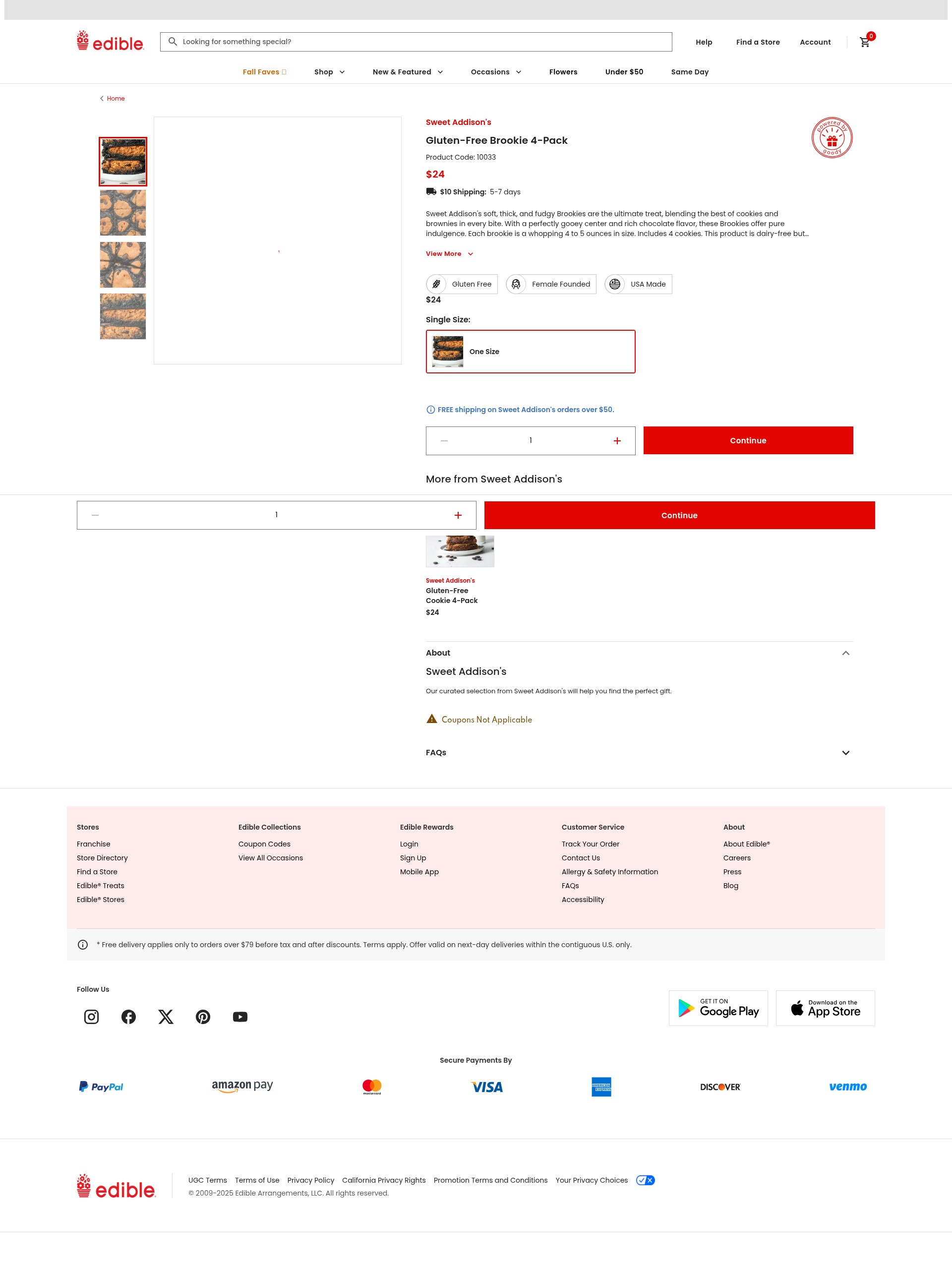 Screenshot of ediblearrangements.com