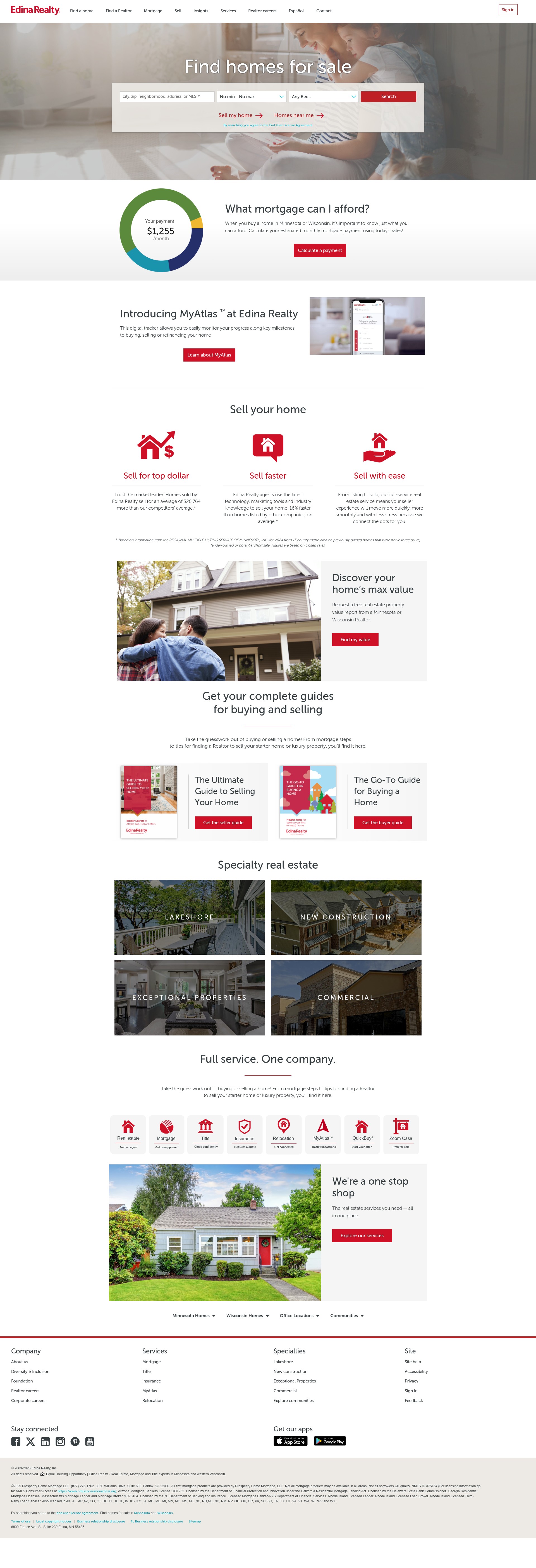 Screenshot of edinarealty.com