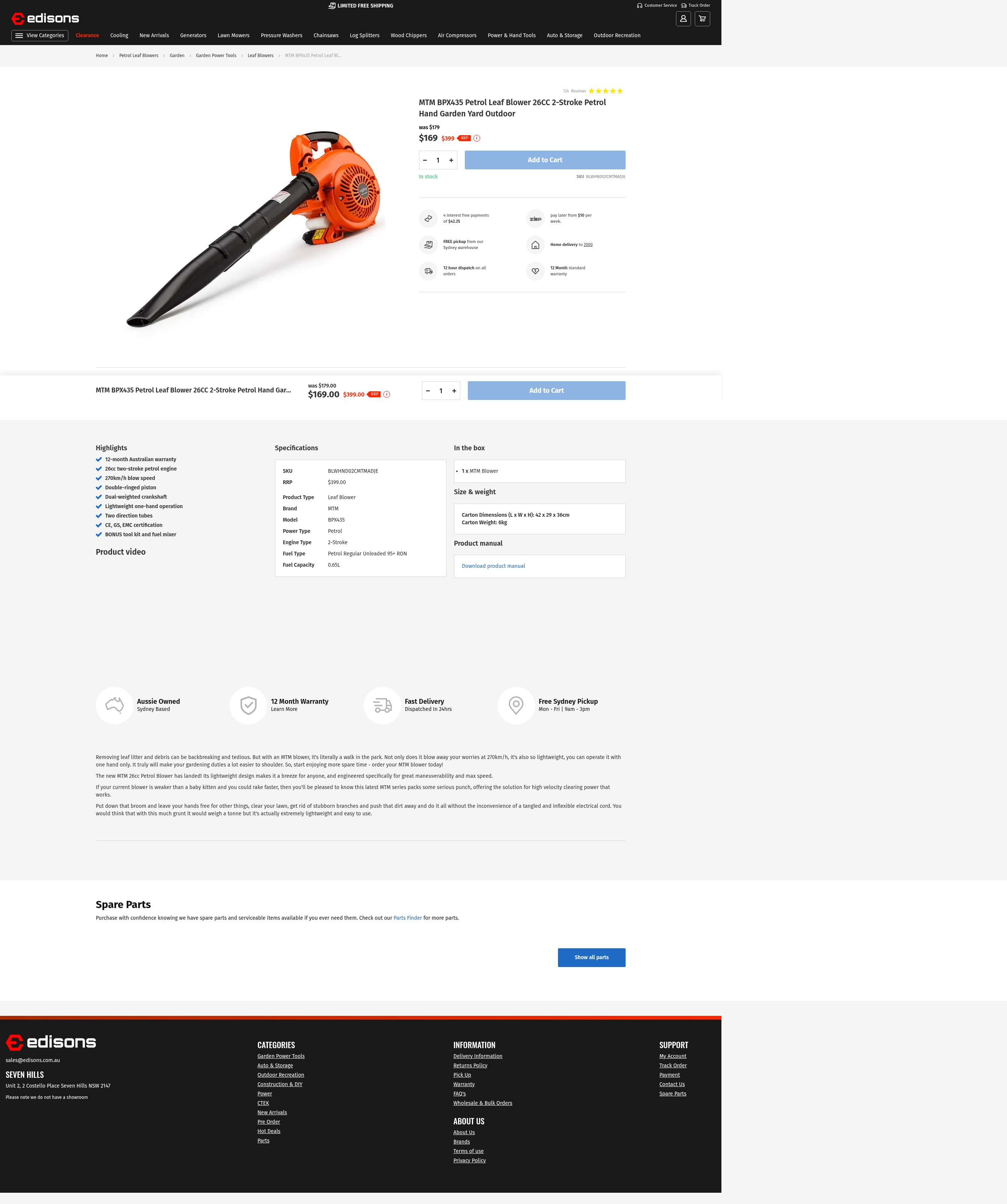 Screenshot of edisons.com.au