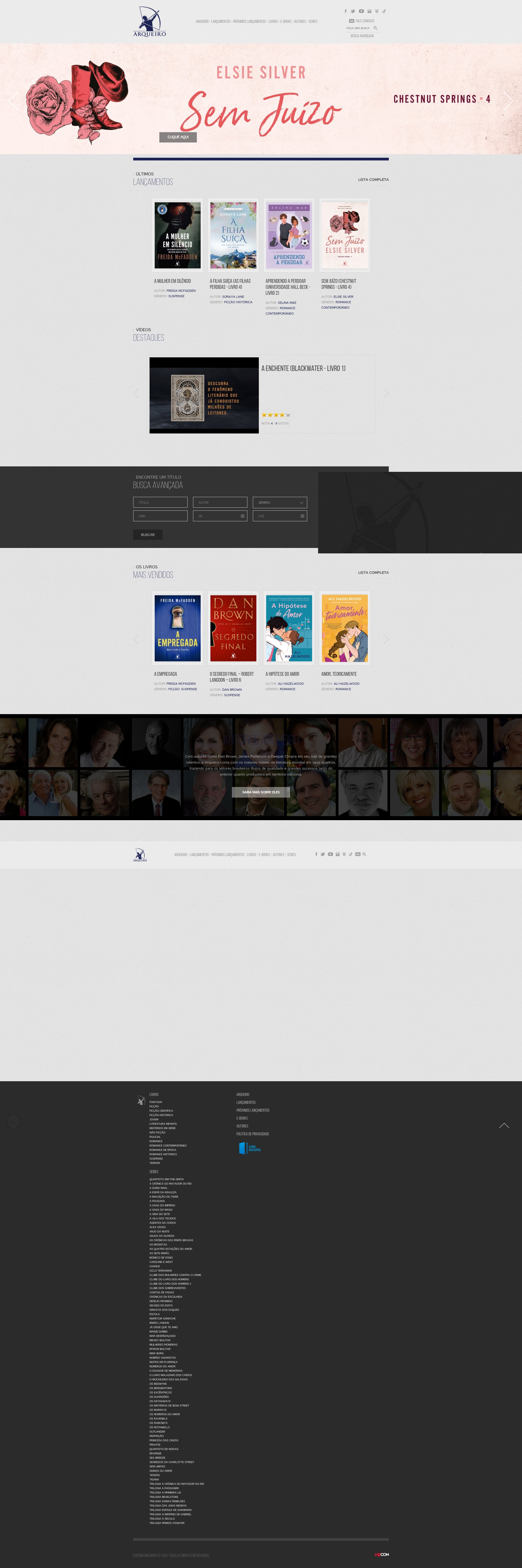 Screenshot of editoraarqueiro.com.br