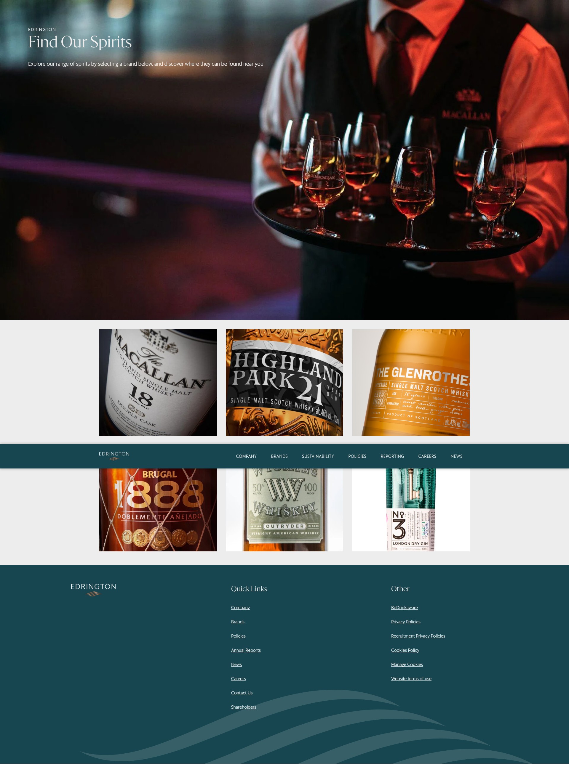 Screenshot of edrington.com
