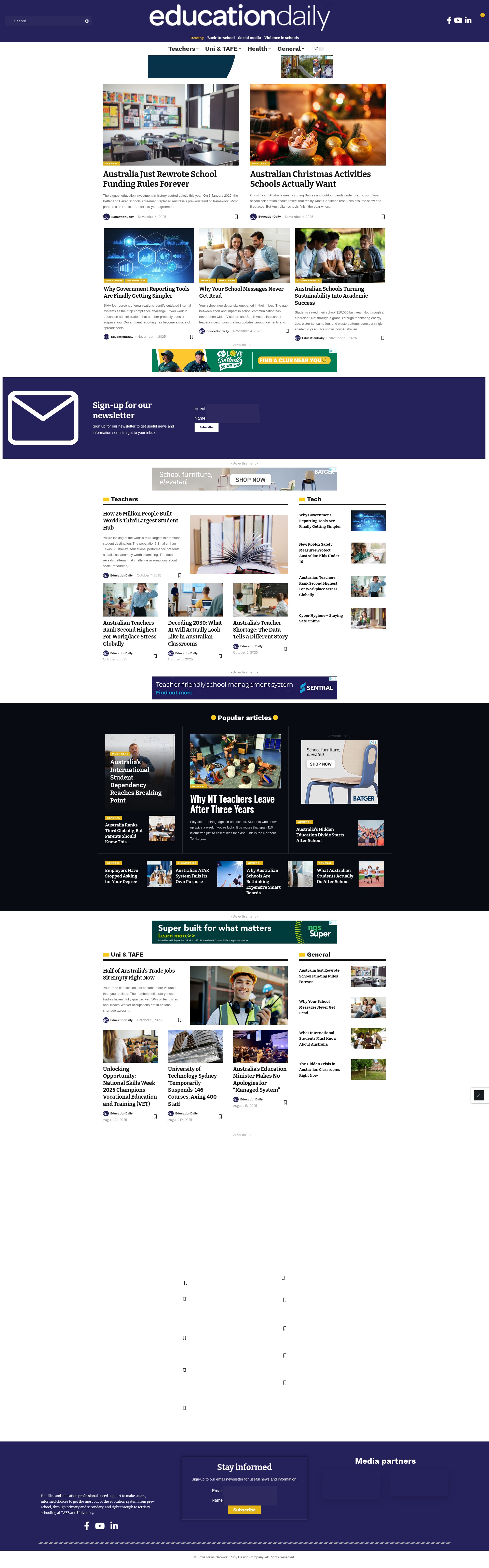 Screenshot of educationdaily.au