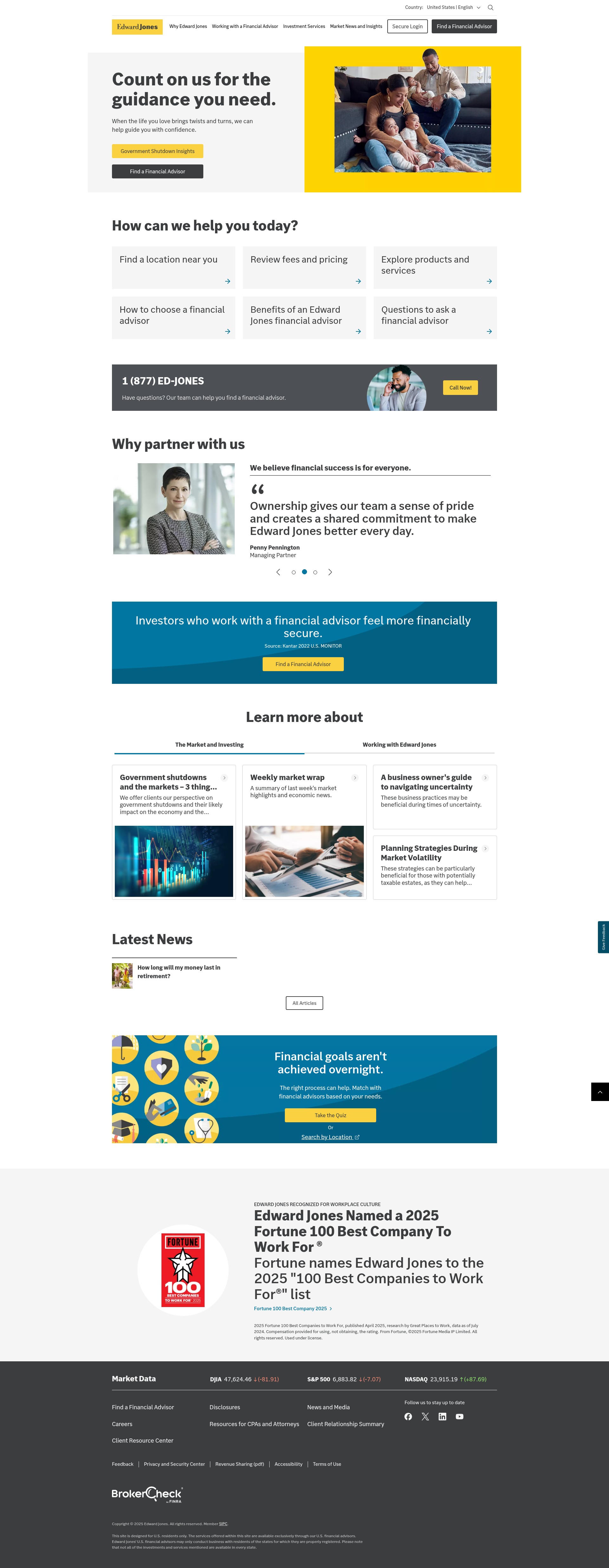 Screenshot of edwardjones.com