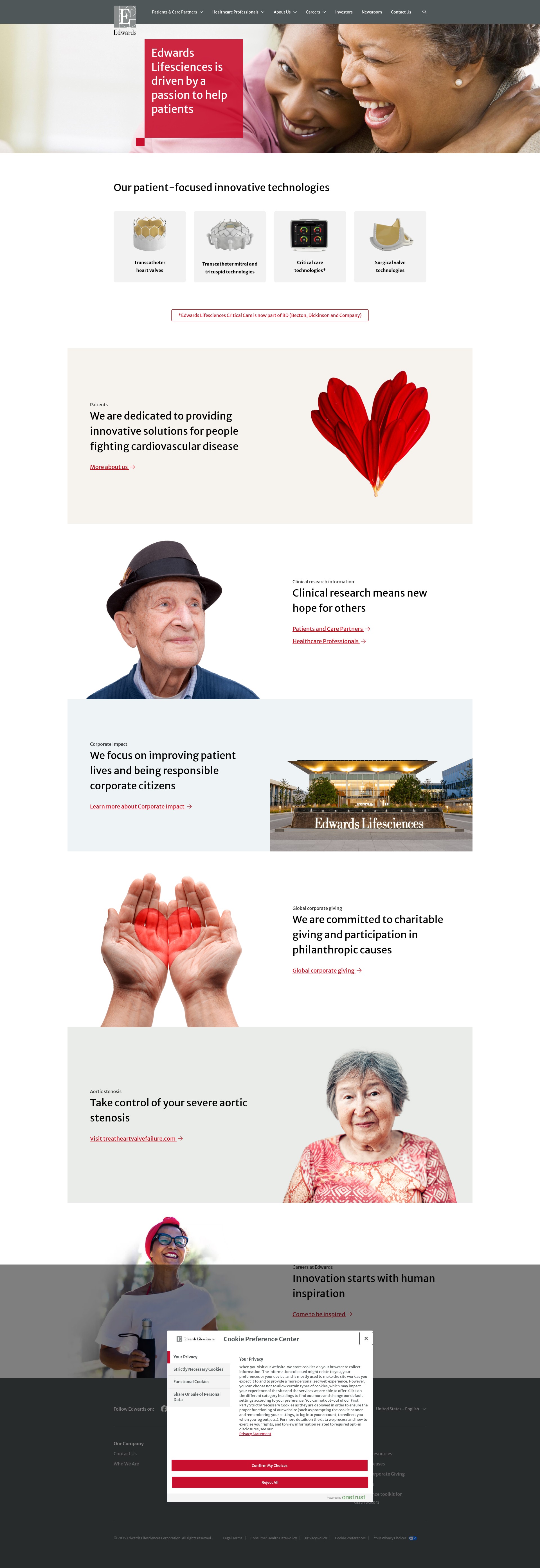 Screenshot of edwards.com
