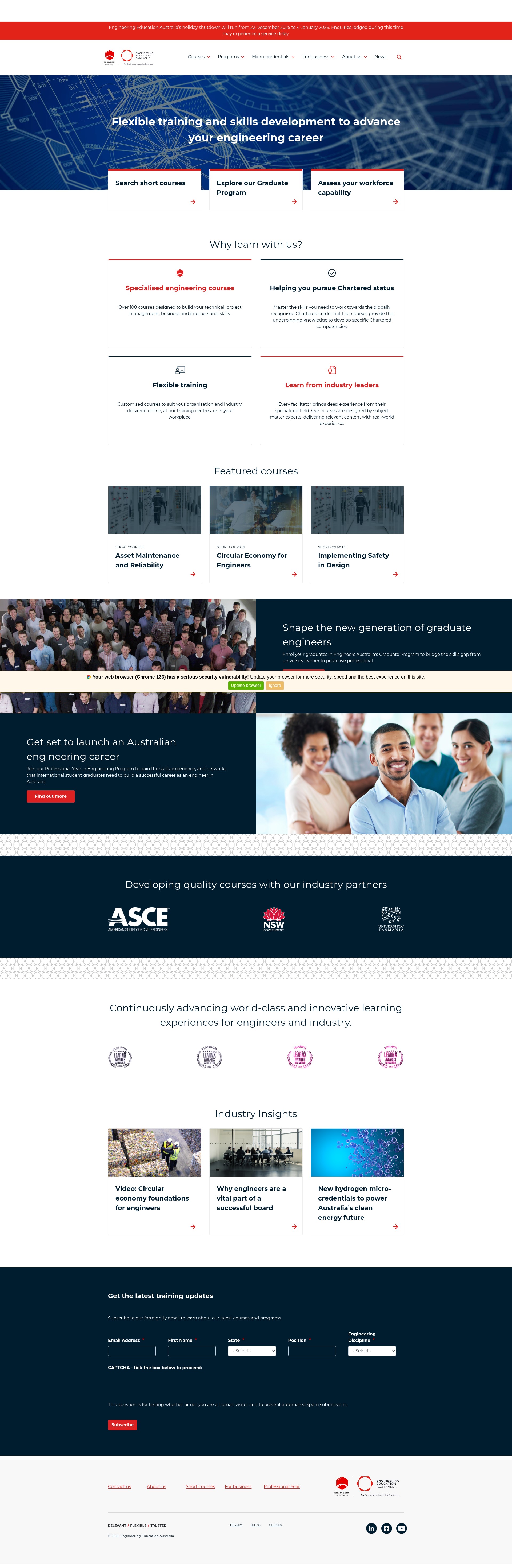 Screenshot of eea.org.au