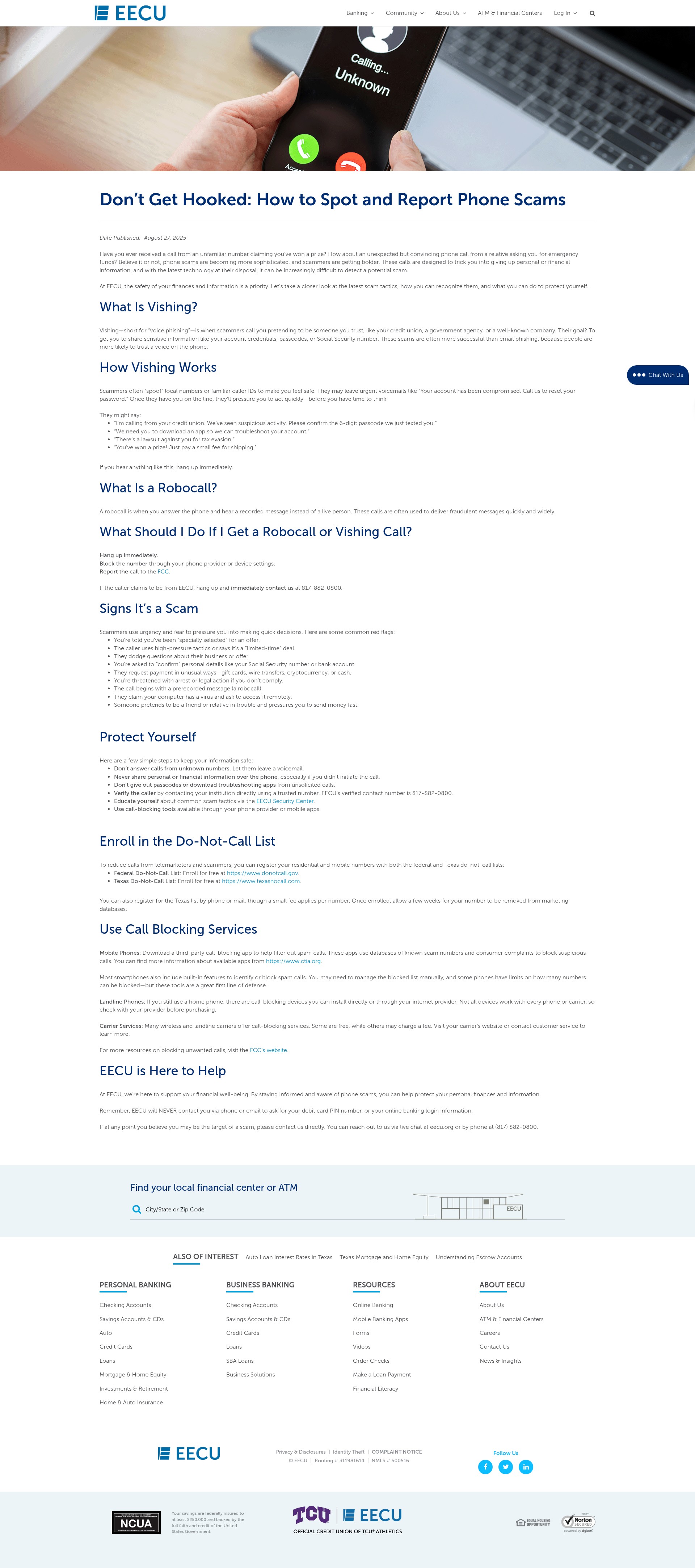 Screenshot of eecu.org