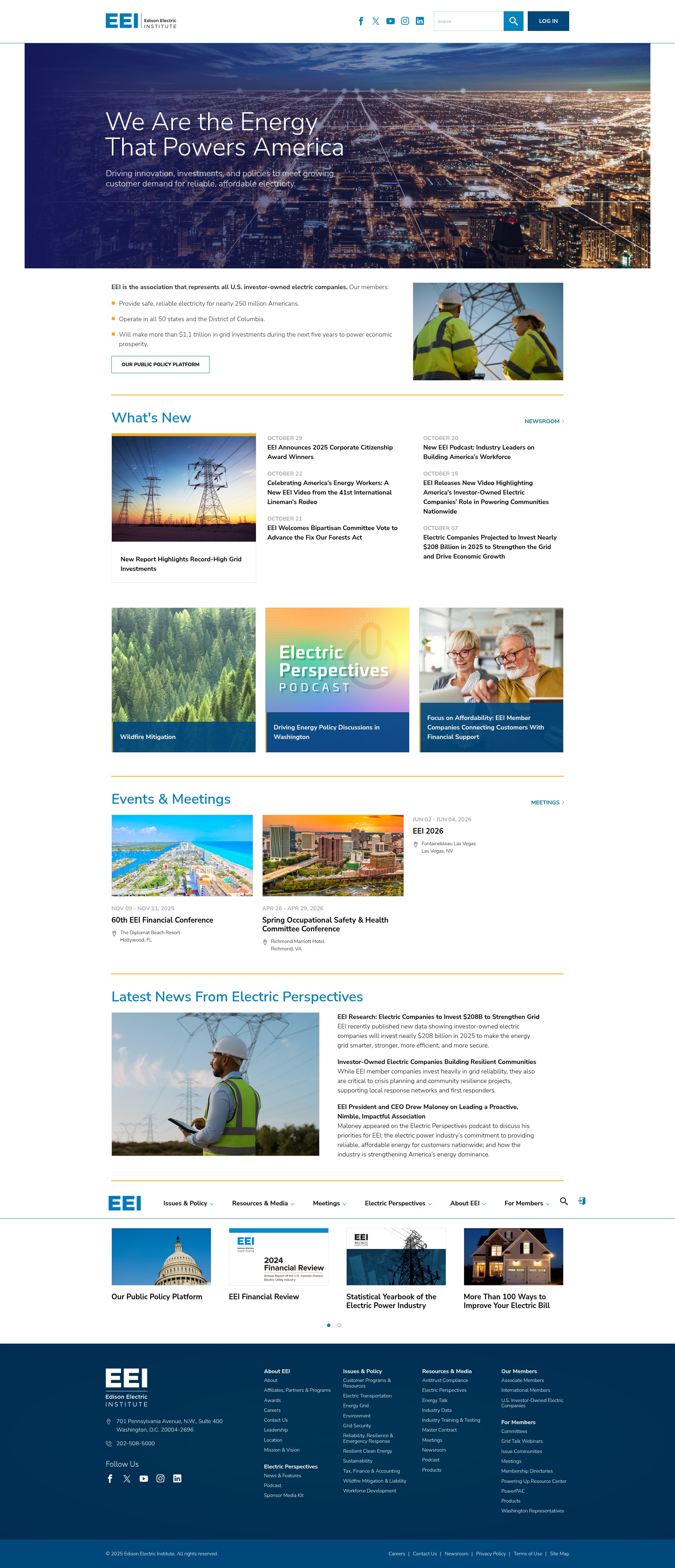 Screenshot of eei.org
