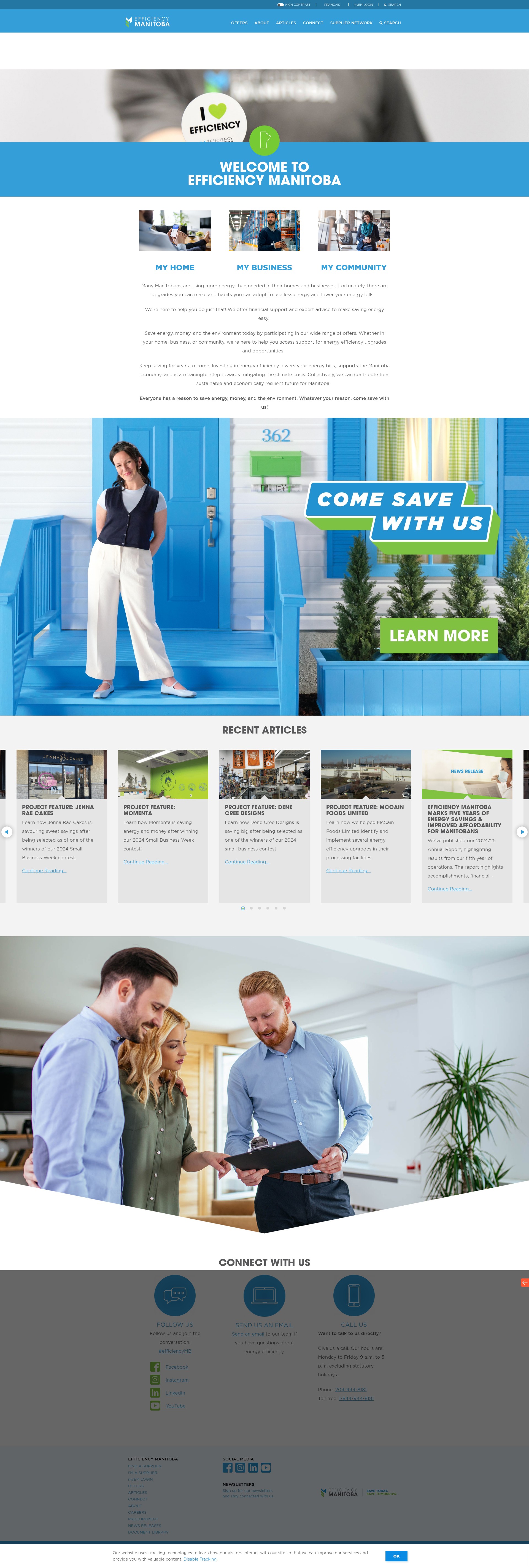 Screenshot of efficiencymb.ca