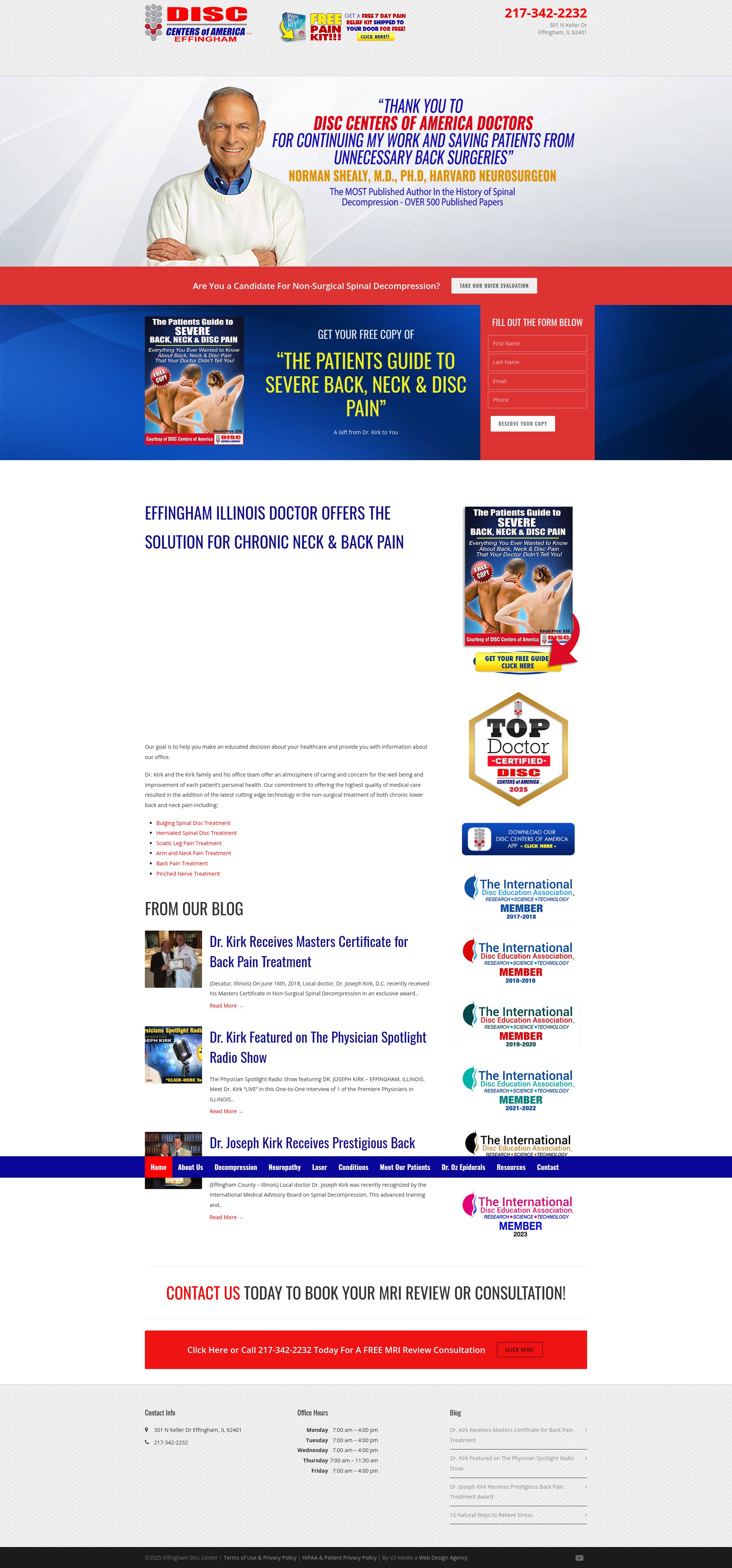 Screenshot of effinghamdisccenter.com